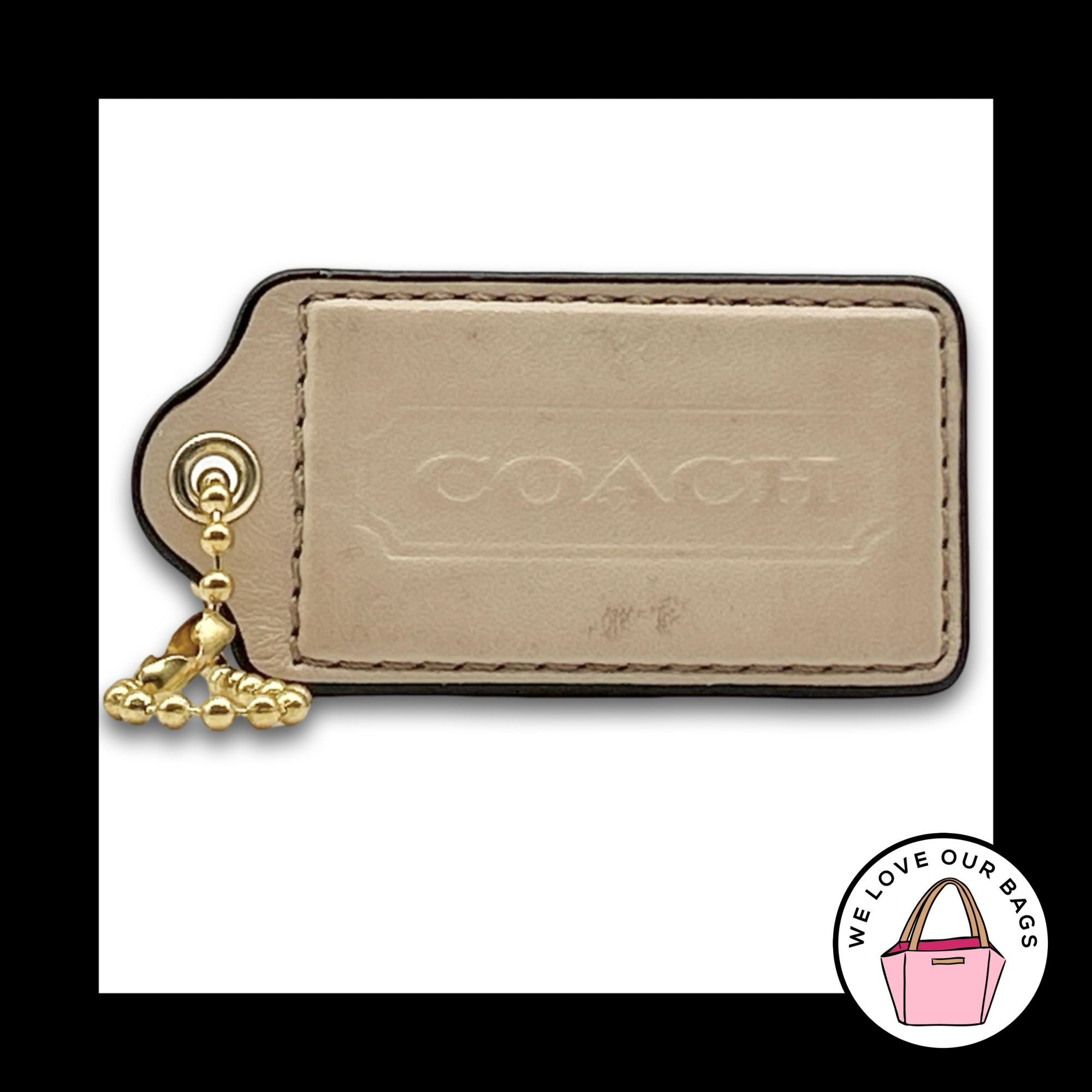 Coach Coach Round Silver Color Metal Hang Tag Purse Bag Charm Y2K