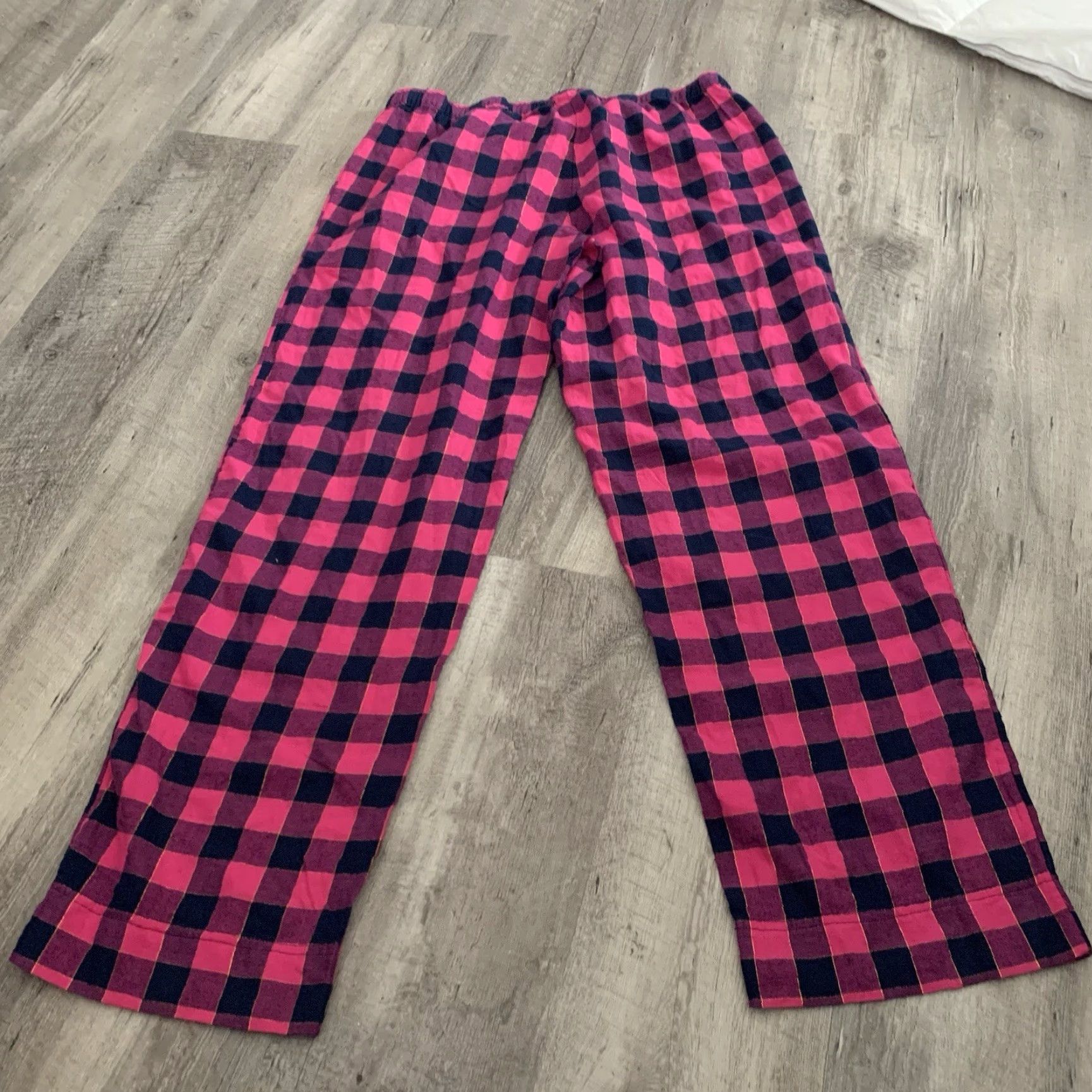 Vintage AERIE Lounge Pants Womens Large Pink Check w Gold Relaxed Elastic No Pockets NEW Size 36" / US 14 / IT 50 - 5 Thumbnail
