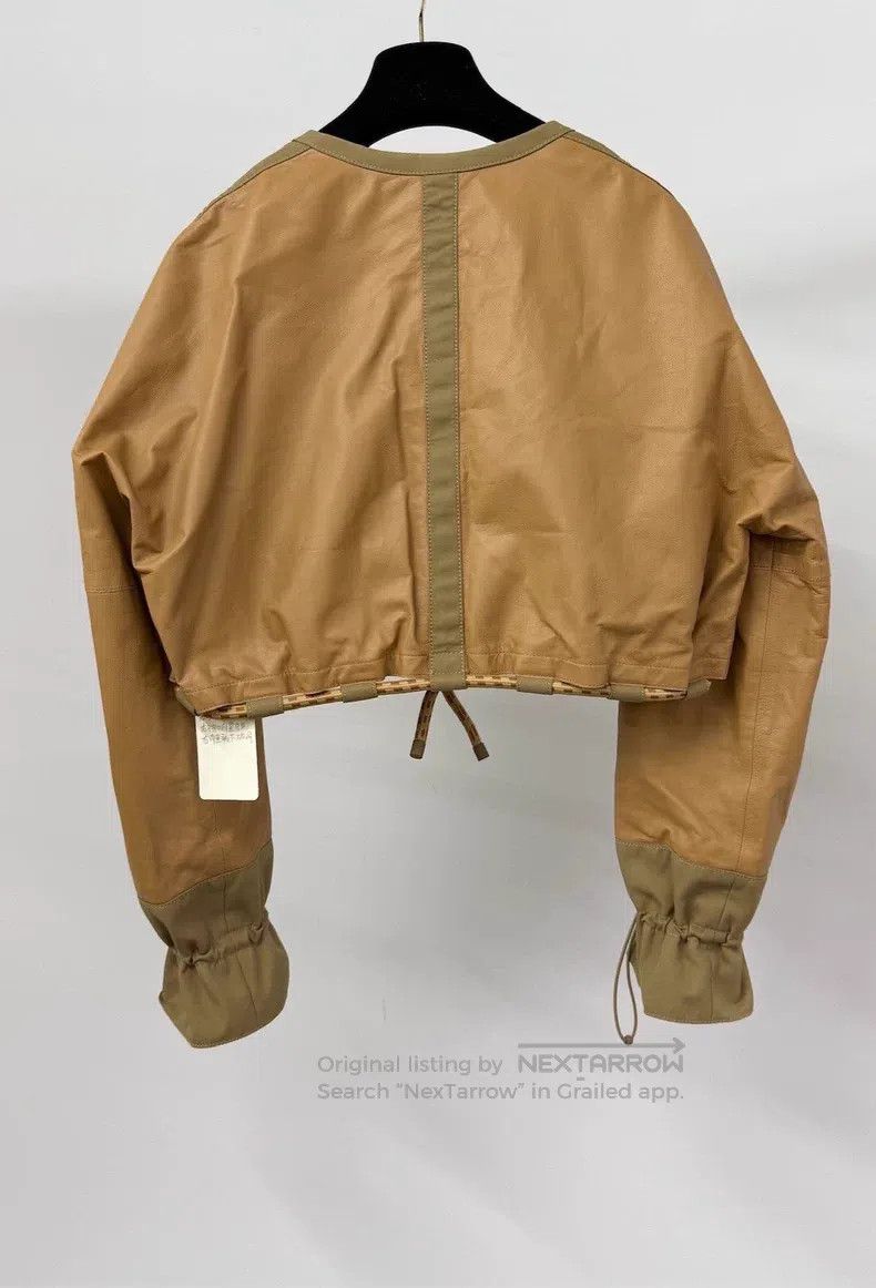 Hermes Hermes Short Color-Blocked Leather Jacket Size XS / US 0-2 / IT 36-38 - 2 Thumbnail