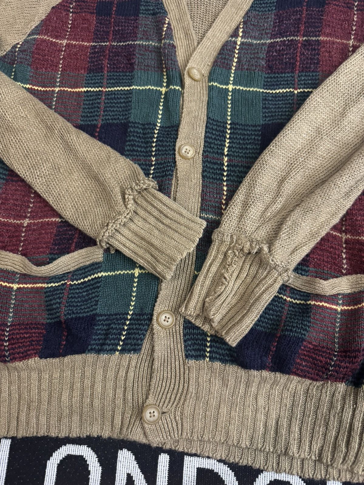 Polo Ralph Lauren Vintage Polo Ralph Lauren Plaid Knit Cardigan Size US M / EU 48-50 / 2 - 5 Thumbnail