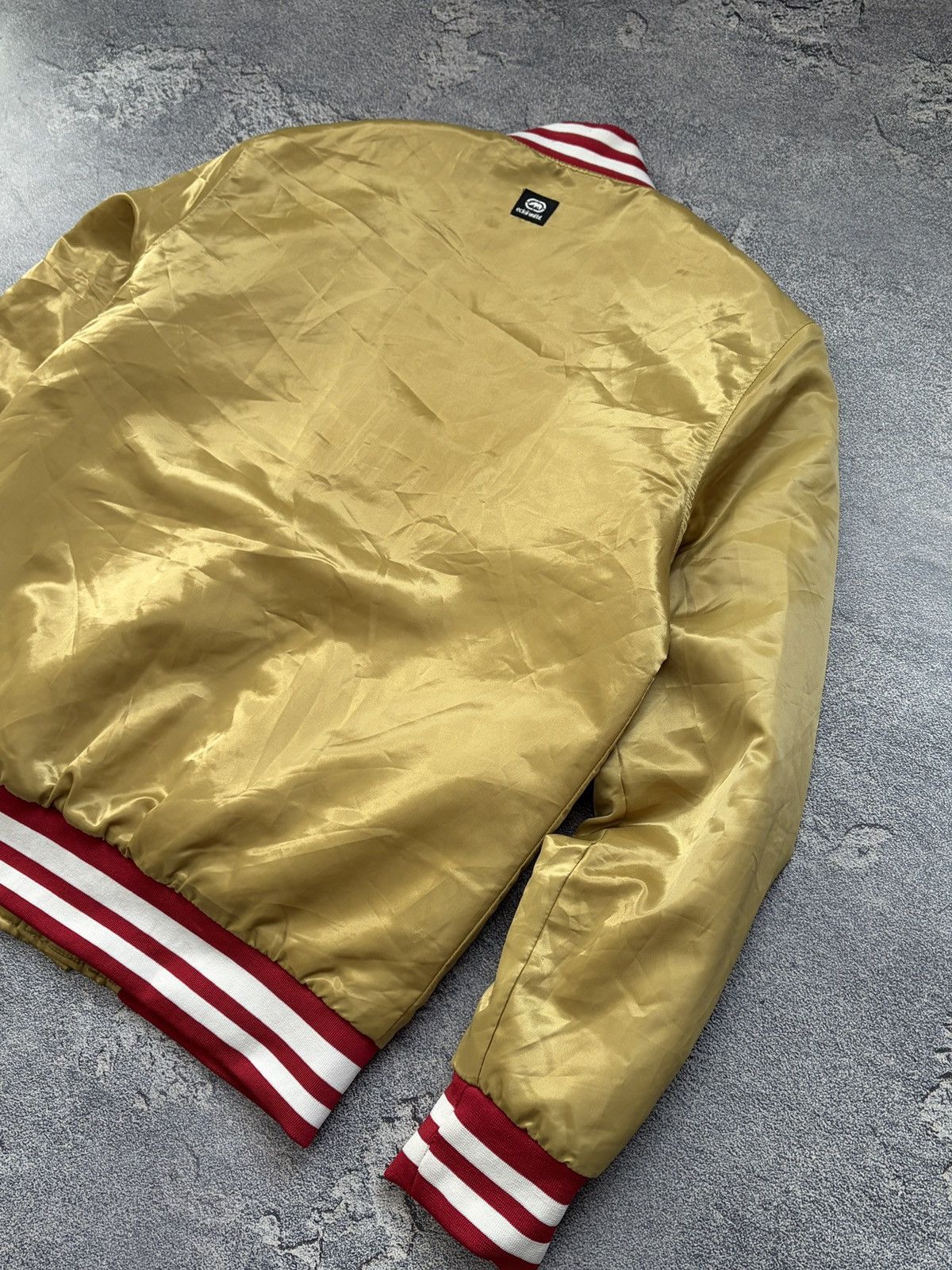 Ecko Unltd. Ecko Unltd Big Logo Varsity Bomber Jacket Gold Rap Y2K S Size US S / EU 44-46 / 1 - 12 Thumbnail