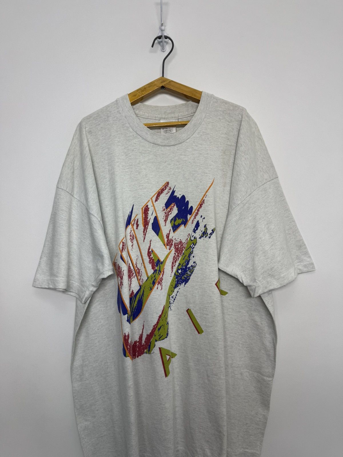 Nike Vintage Y2k Nike Air 🤍 Spellout Big Logo Rare T-shirt 80’s Size US XL / EU 56 / 4 - 3 Thumbnail