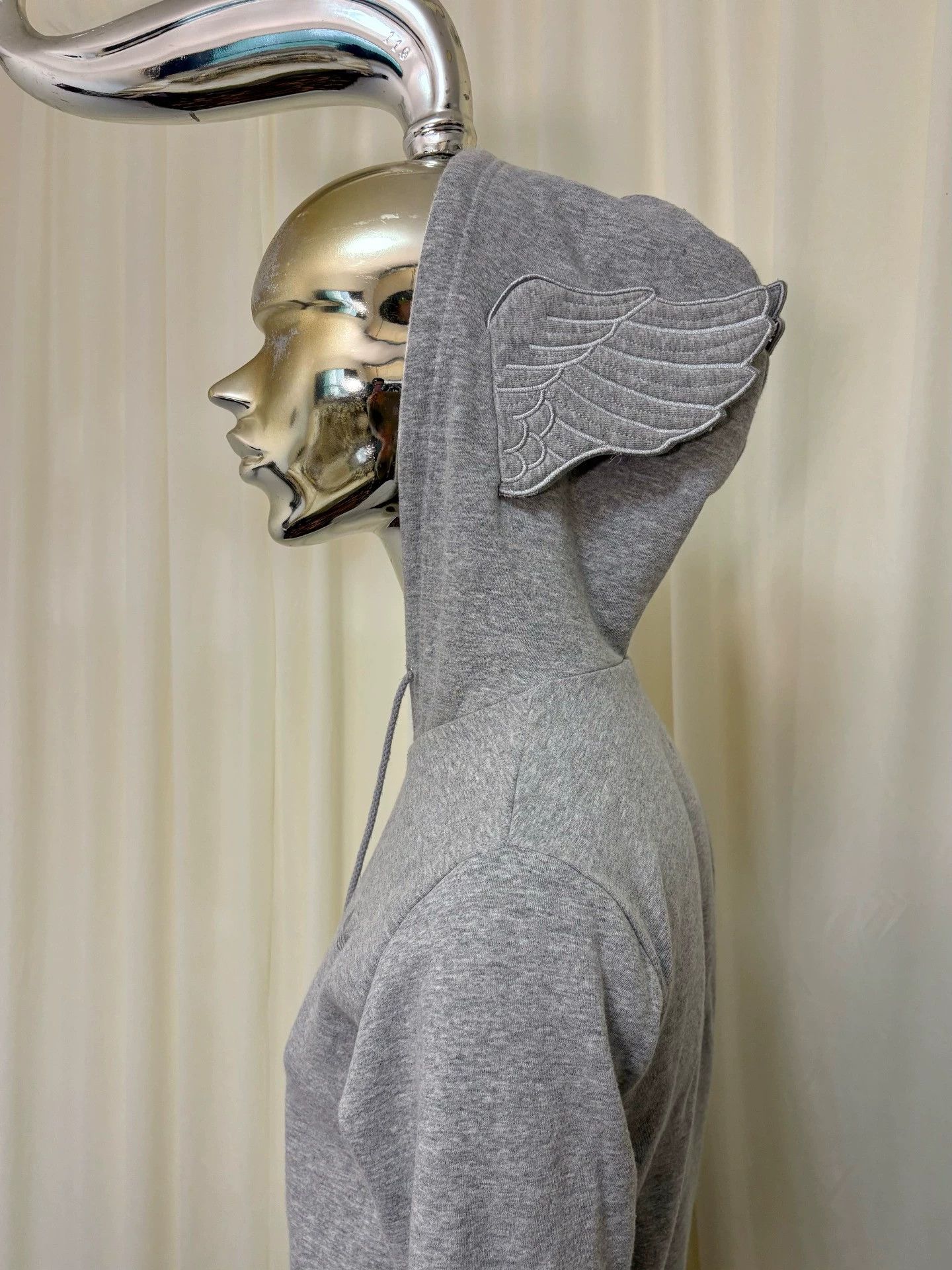 Adidas Jeremy Scott x Adidas Wings Gray Zip-Up Hoodie Size XS / US 0-2 / IT 36-38 - 3 Thumbnail