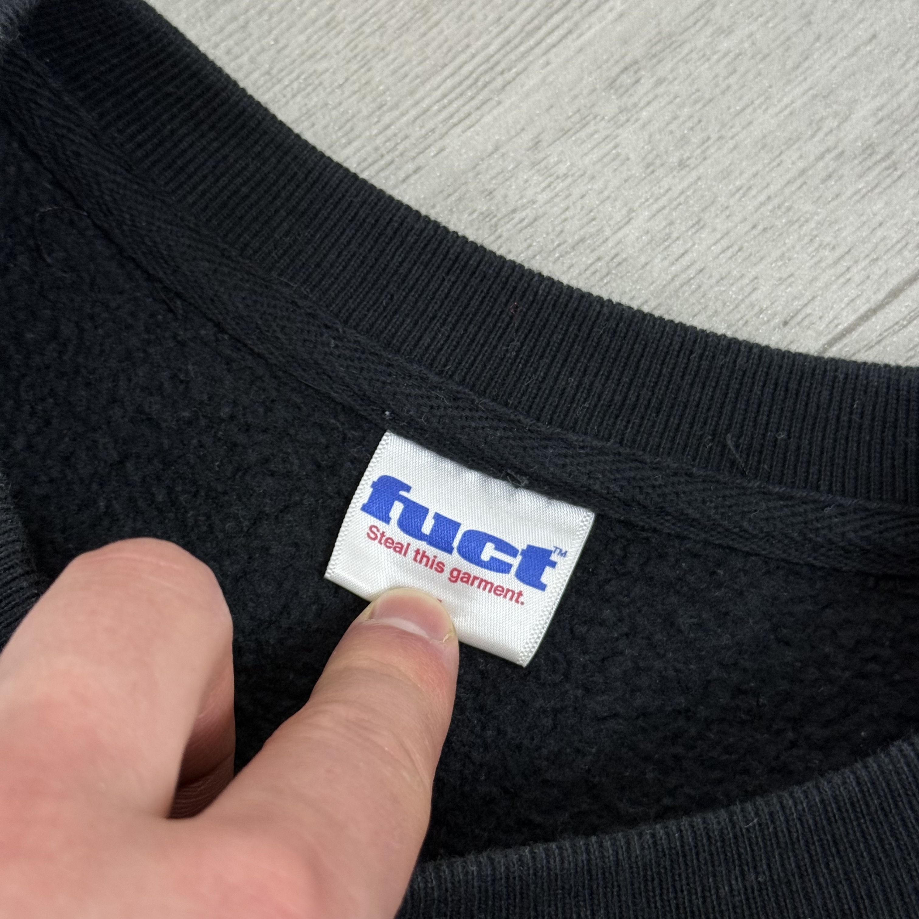 FUCT FUCT Los Angeles Black Embroidered Crewneck Sweatshirt Size US M / EU 48-50 / 2 - 8 Thumbnail