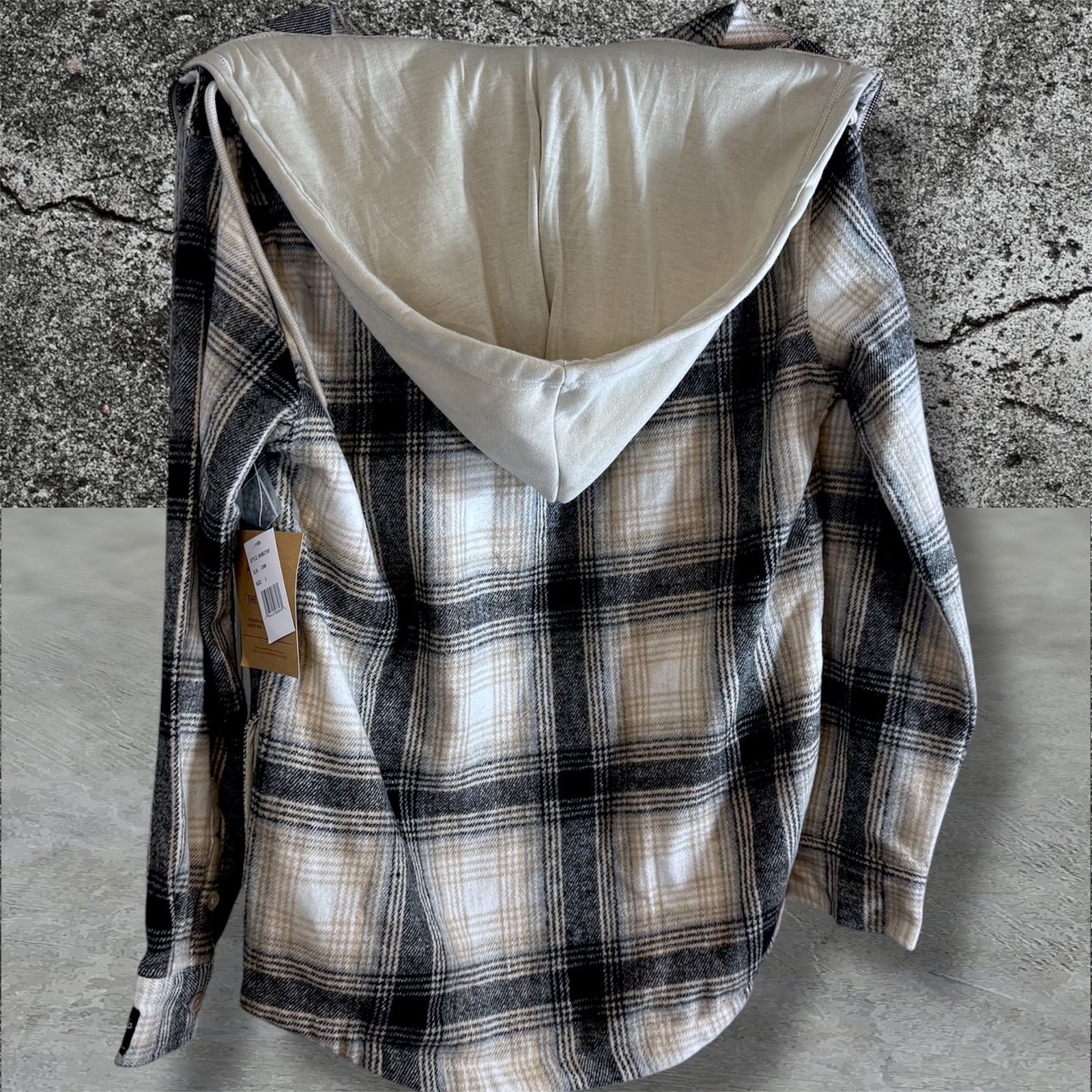 Brooklyn Cloth •NWT• Brooklyn Cloth Plaid Shacket Cream Button up • Small Size US S / EU 44-46 / 1 - 1 Thumbnail