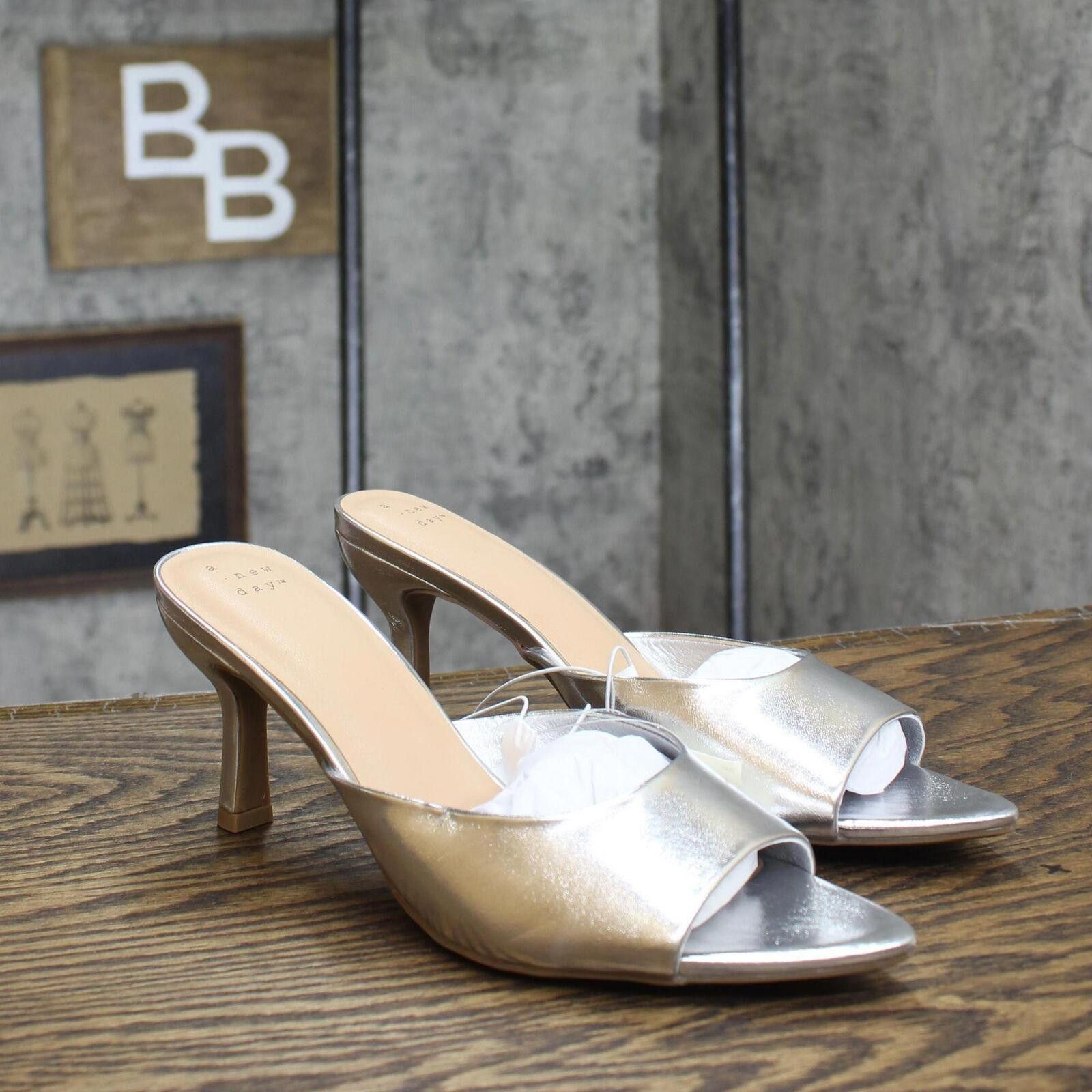 Designer NWT A New Day Point Toe Heels 89527809 Silver Gray 8 8 M Size US 8 / IT 38 - 1 Thumbnail