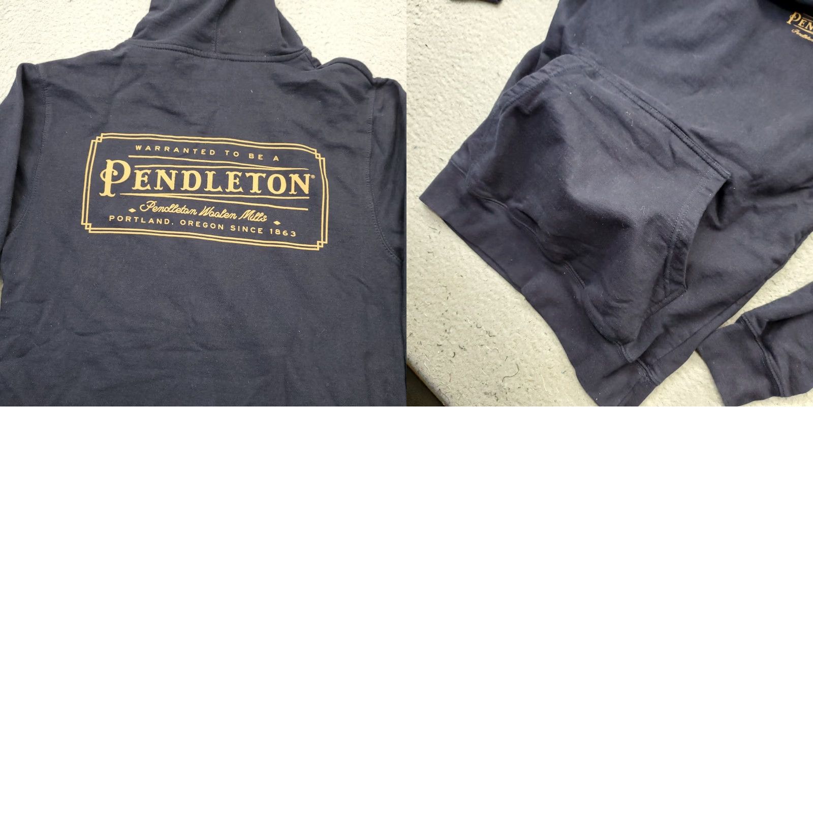 Pendleton Pendleton Mens Hoodie Shirt Navy Logo Pullover Long Sleeve Hooded Woolen Lined Size S Size US S / EU 44-46 / 1 - 8 Thumbnail