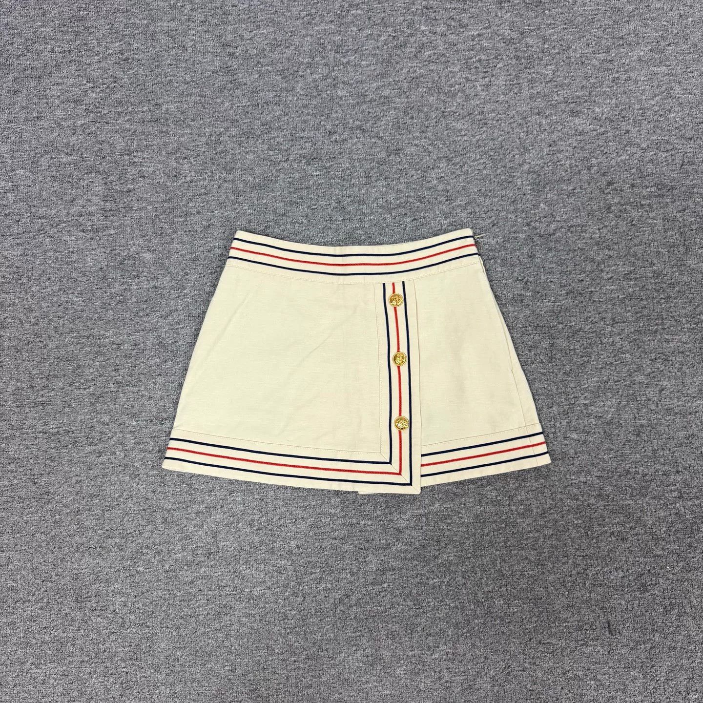 Gucci Gucci Gold Buckle Striped Skirt 40 Size 40" / US 18 - 1 Thumbnail
