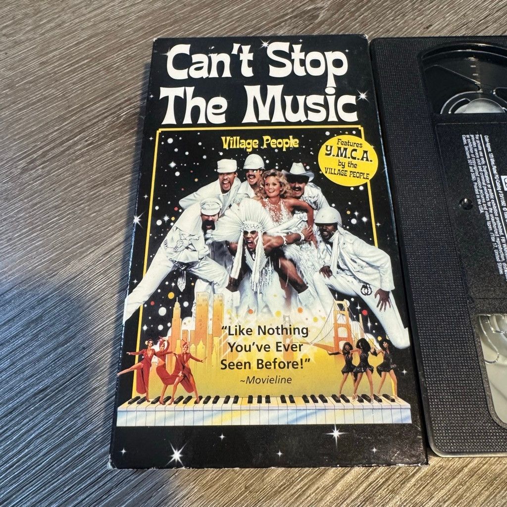 The Unbranded Brand Can't Stop The Music VHS Black White Size ONE SIZE - 2 Thumbnail