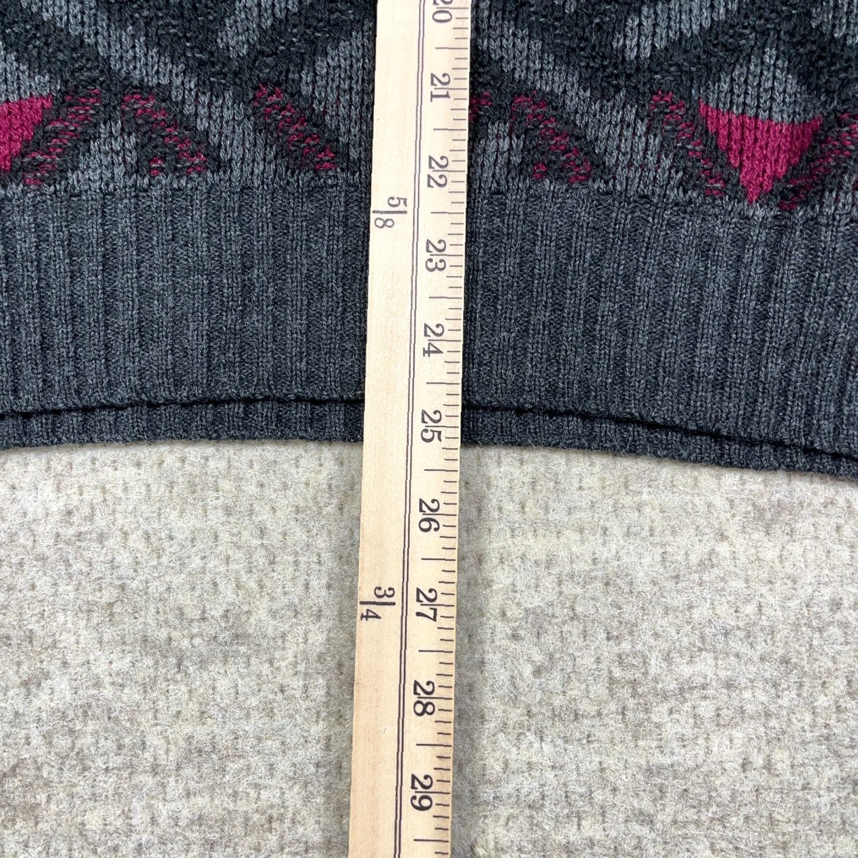 Vintage VINTAGE Ruffian Sweater Men M Gray Geometric Acrylic Knit 80s 90s USA Cosby Grandpa Pullover Crew Neck Mens Size US M / EU 48-50 / 2 - 7 Thumbnail