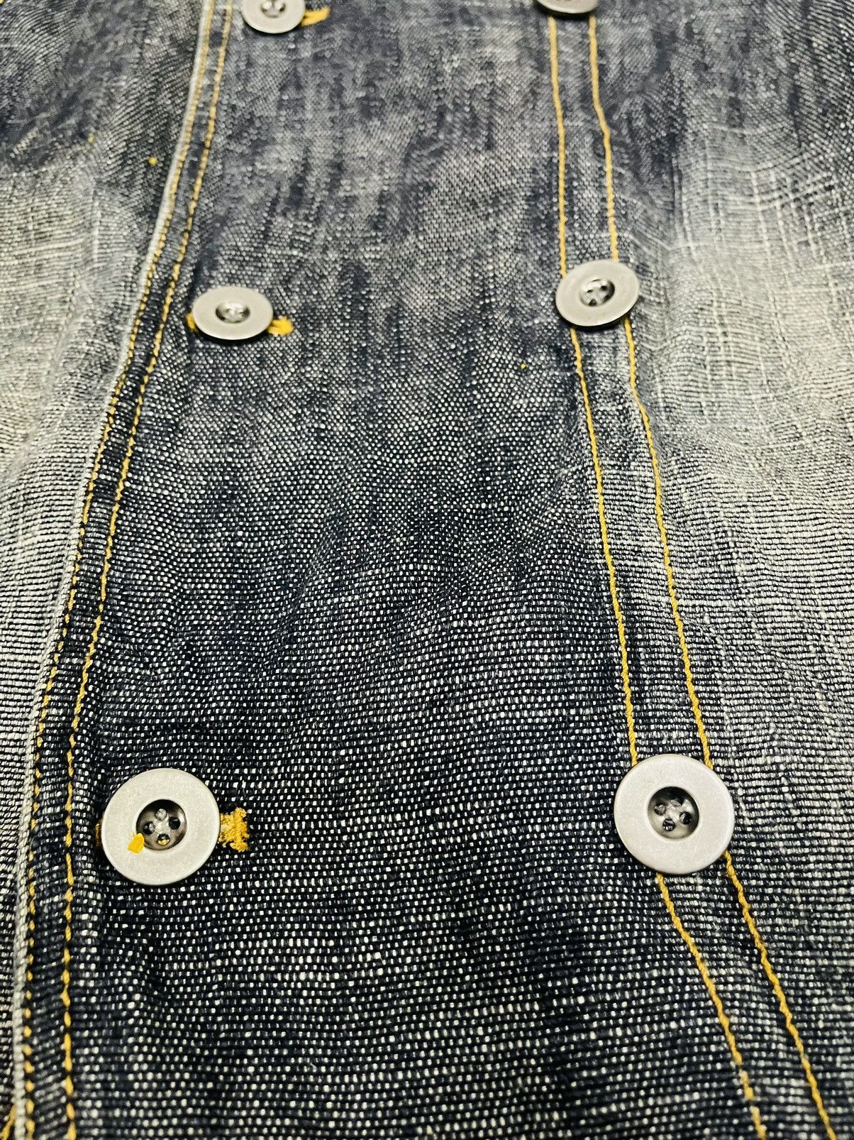 Japanese Brand Slick Double Brested Denim Jacket (11) Size US M / EU 48-50 / 2 - 10 Thumbnail