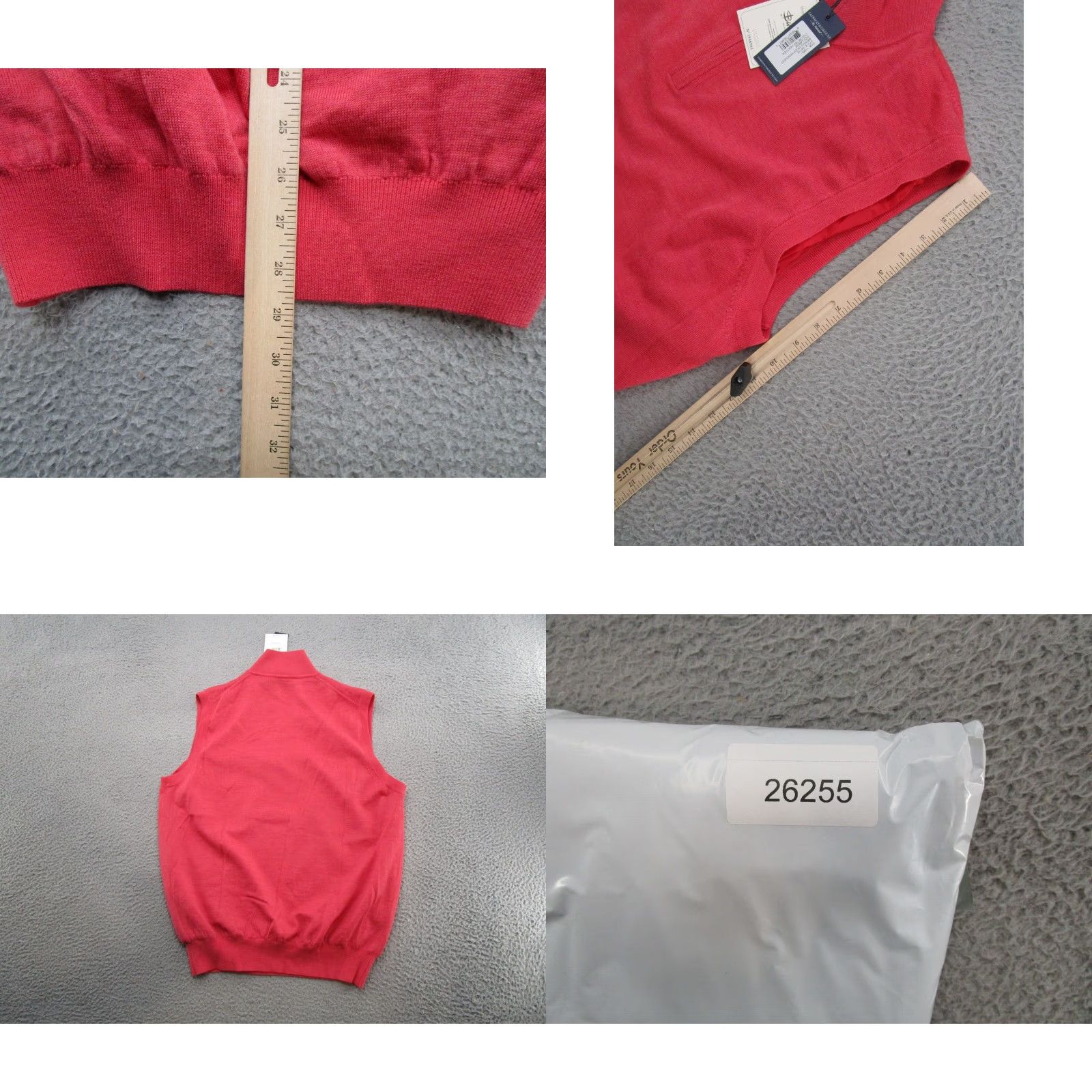 Vintage Fairway & Greene Vest Shirt Men L Lined Merino Wool 1/4 Zip Golf Coral 90s Nature N/A Size US L / EU 52-54 / 3 - 8 Thumbnail
