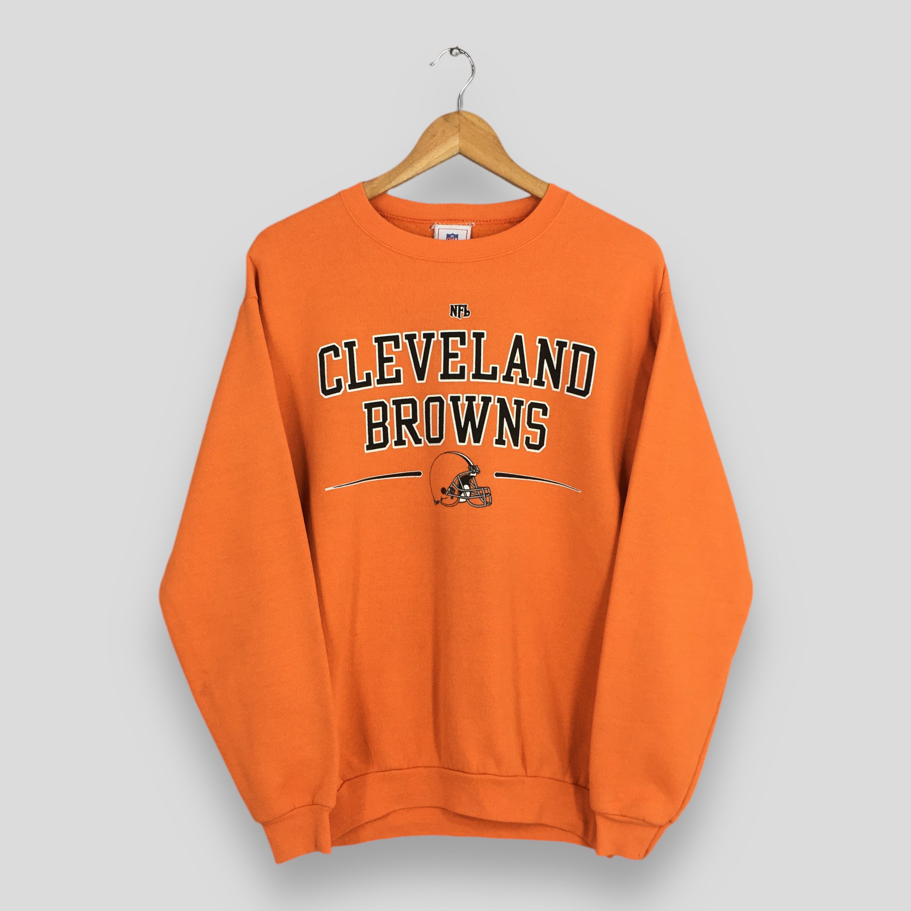 NFL × Vintage Vintage Cleveland Browns Rugby NFL Orange Sweatshirt Medium Size US M / EU 48-50 / 2 - 1 Thumbnail