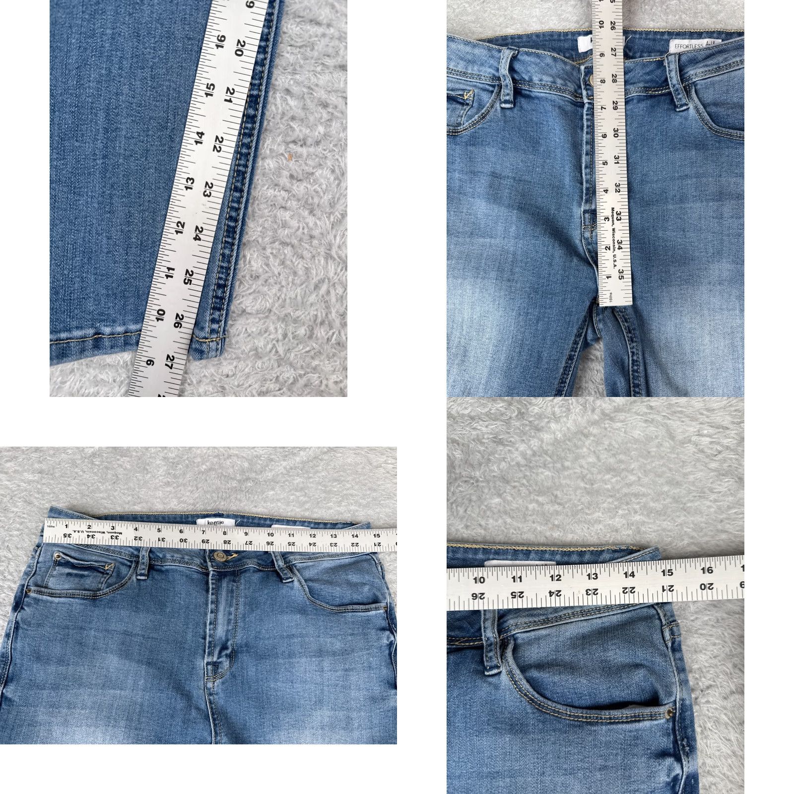 Vintage Kensie Jeans Womens Jeans 30 Blue Denim Distressed Ankle Mid Rise 30x27 Size 30" / US 8 / IT 44 - 8 Thumbnail