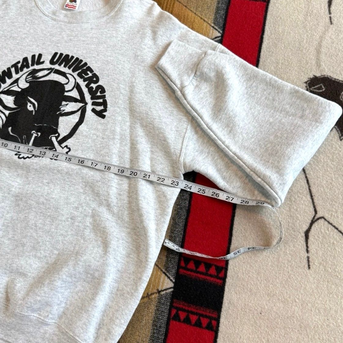 Fruit Of The Loom VINTAGE 90s Cowtail University Crewneck Sweatshirt Men XL Gray University Cowtail Crewneck Sweatshirt Gray XL Mens Pullover Sweatshirt Size US XL / EU 56 / 4 - 4 Thumbnail