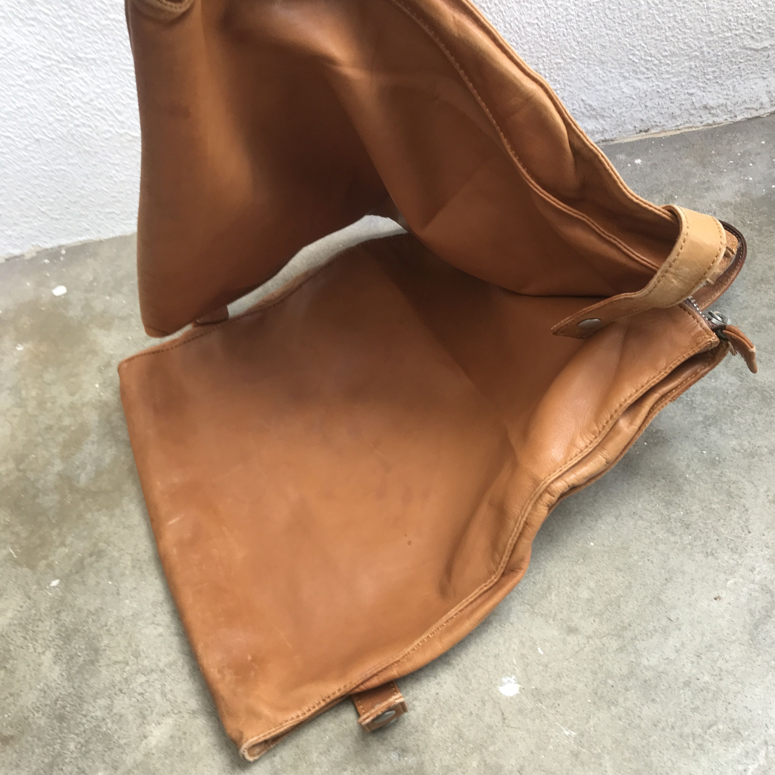 Japanese Brand × Leather unbrand Leather Handcarry bag Size ONE SIZE - 5 Thumbnail