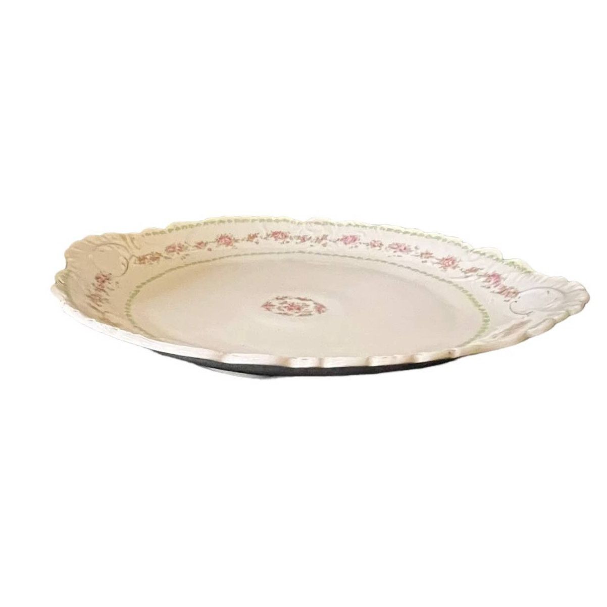 Vintage Carlsbad Austria Large Round Porcelain Hand painted platter Size ONE SIZE - 3 Thumbnail