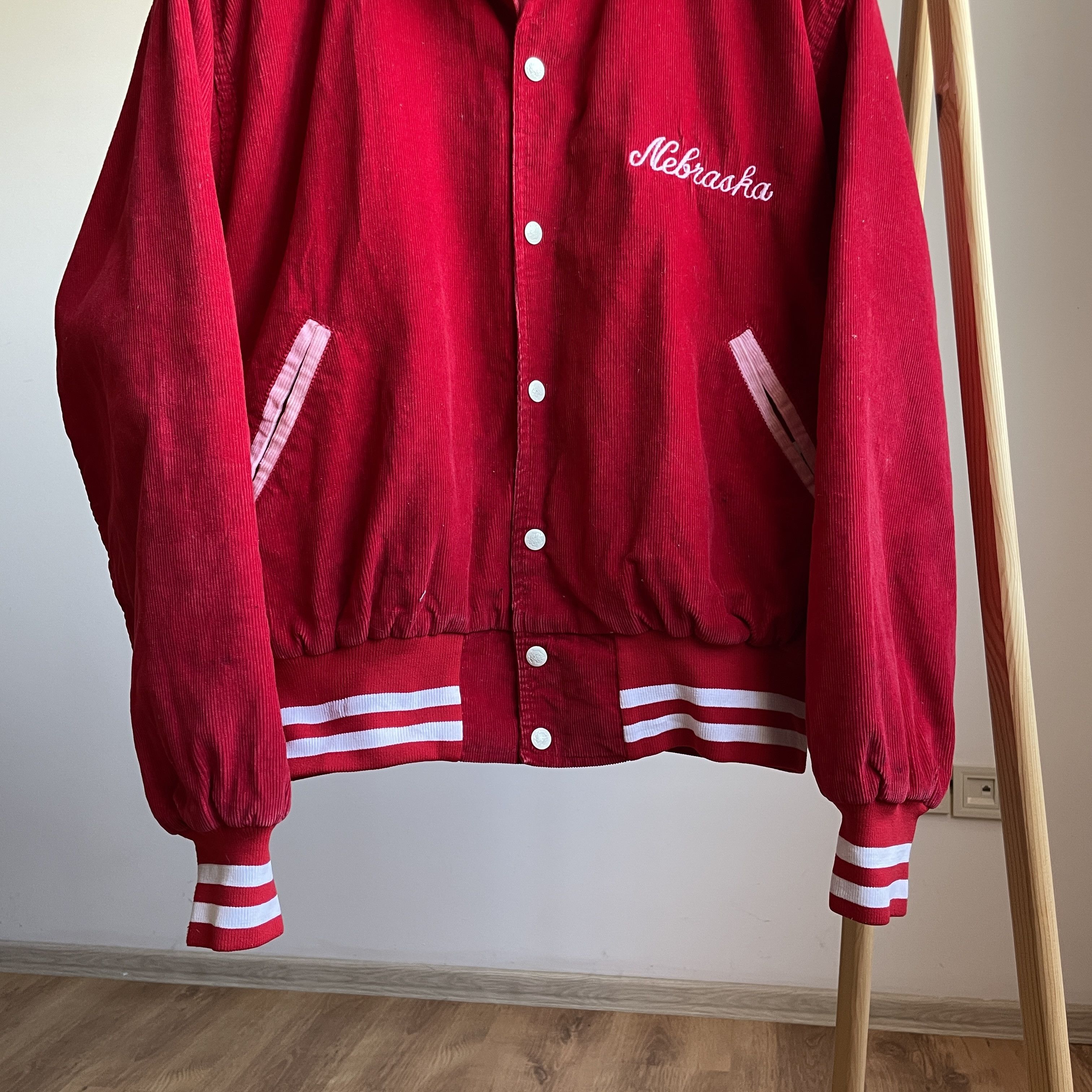 Vintage Maple Athletic Sportswear VTG 70s Nebraska Corduroy Jacket Size US XL / EU 56 / 4 - 5 Thumbnail