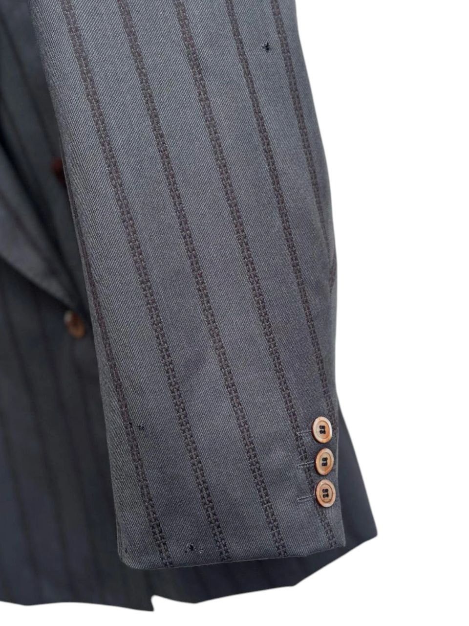 Kenzo Vintage Kenzo Striped Virgin Wool Double Breasted Jacket Size US M / EU 48-50 / 2 - 11 Thumbnail
