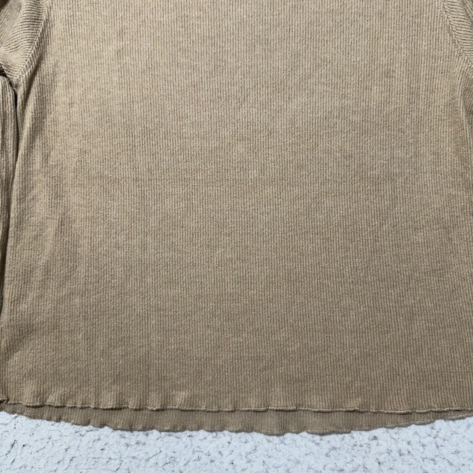 BB Dakota BB Dakota Small Crewneck Tan Brown Lettuce Hem Long Sleeve Size S / US 4 / IT 40 - 12 Thumbnail
