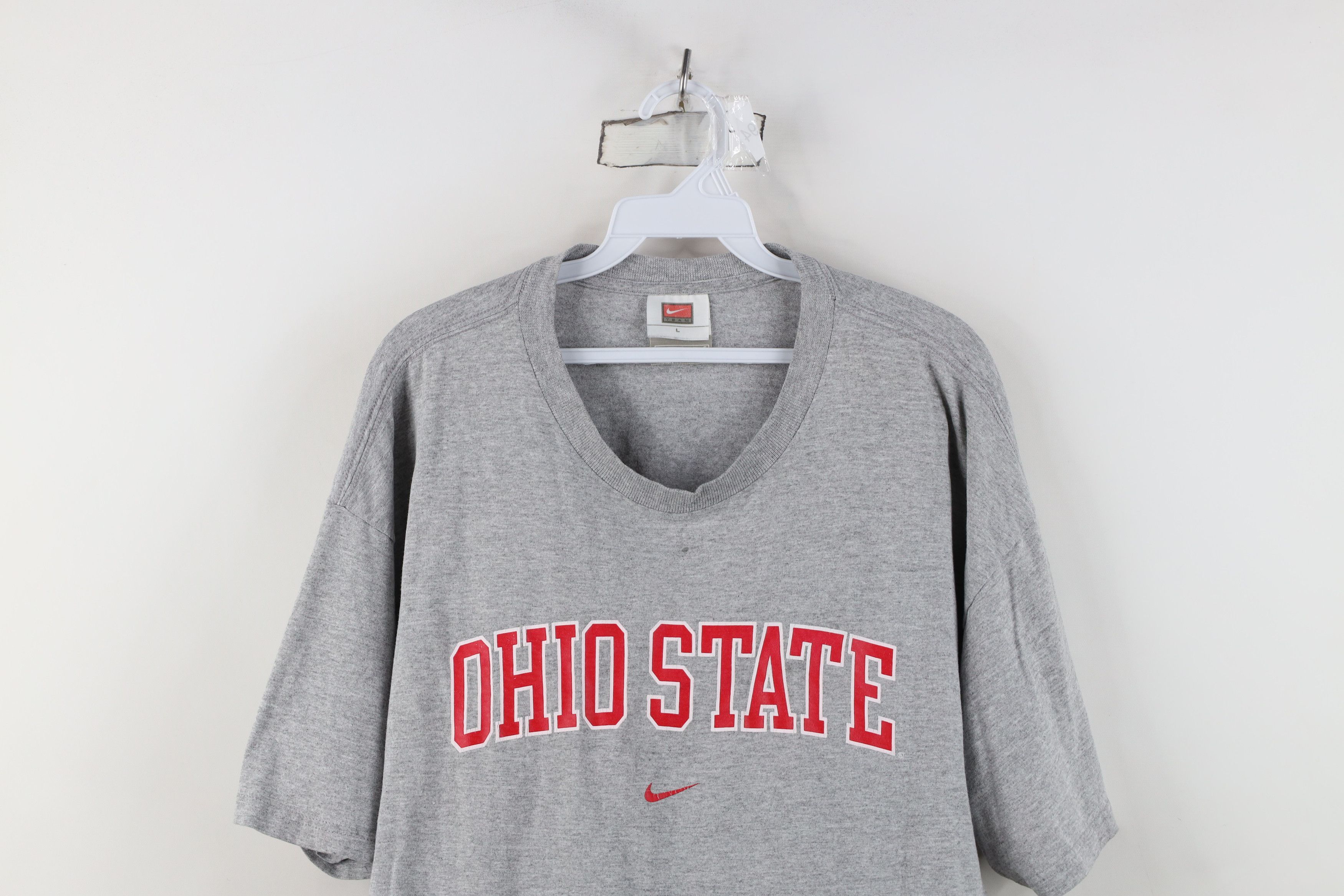 Nike Vintage Nike Swoosh Ohio State University T-Shirt Gray Size US L / EU 52-54 / 3 - 2 Thumbnail