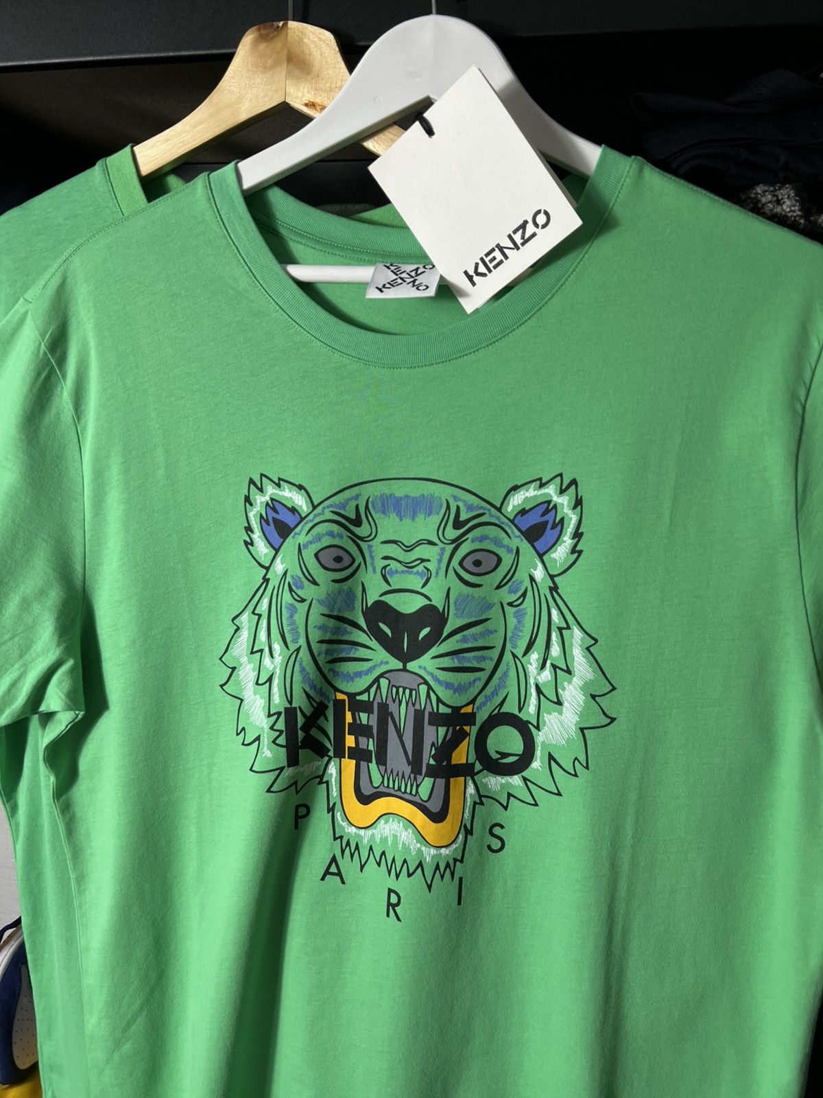 Kenzo 💚 NWT Kenzo Paris Tiger Classic T-Shirt Green Size XL Size US XL / EU 56 / 4 - 2 Thumbnail