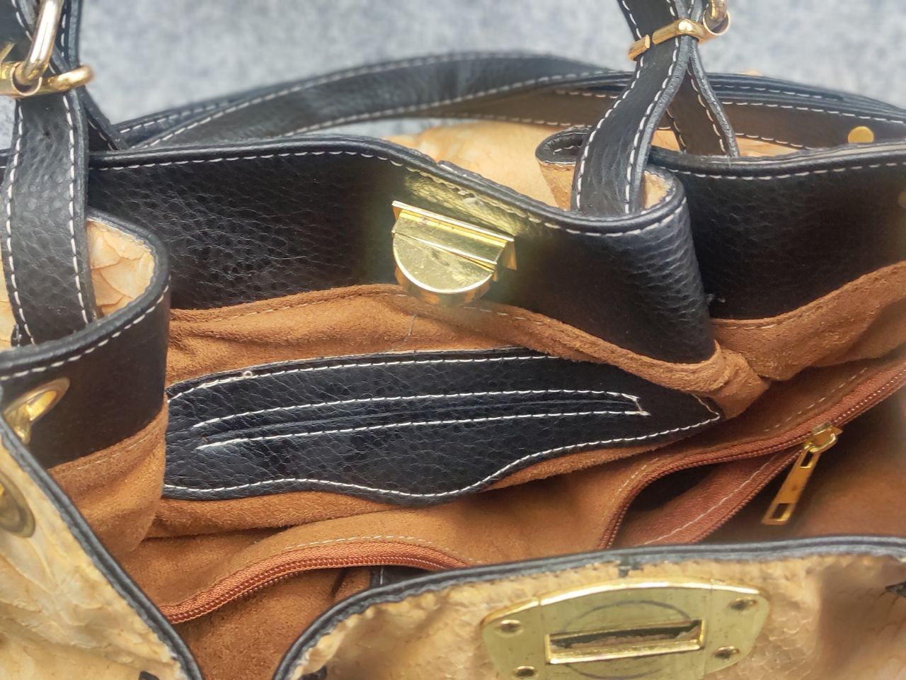 Chloe Vintage 90's Chloe Style bag snakeskin texture handles Y2K Size ONE SIZE - 24 Thumbnail