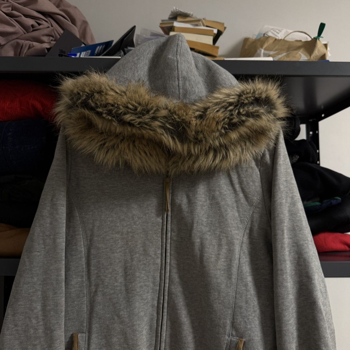 If Six Was Nine Vintage Style Avant Garde Zip Hoodie Faux Fur Size M / US 6-8 / IT 42-44 - 2 Thumbnail