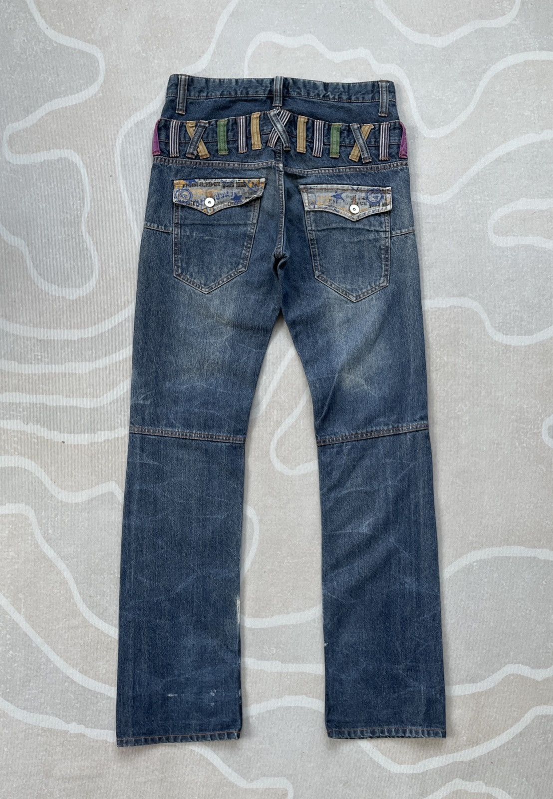 If Six Was Nine Sick Doublefocus Double Waist Jeans (LG111) Size US 31 - 3 Thumbnail