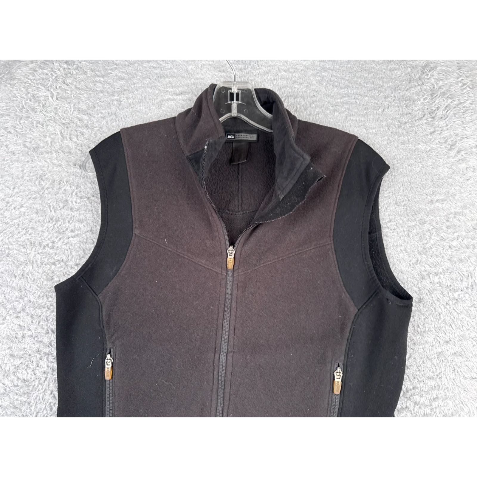 Vintage REI Vest Women Small Black Full Zip Long Sleeve Polyester Fleece Mock Neck READ Size S / US 4 / IT 40 - 4 Thumbnail