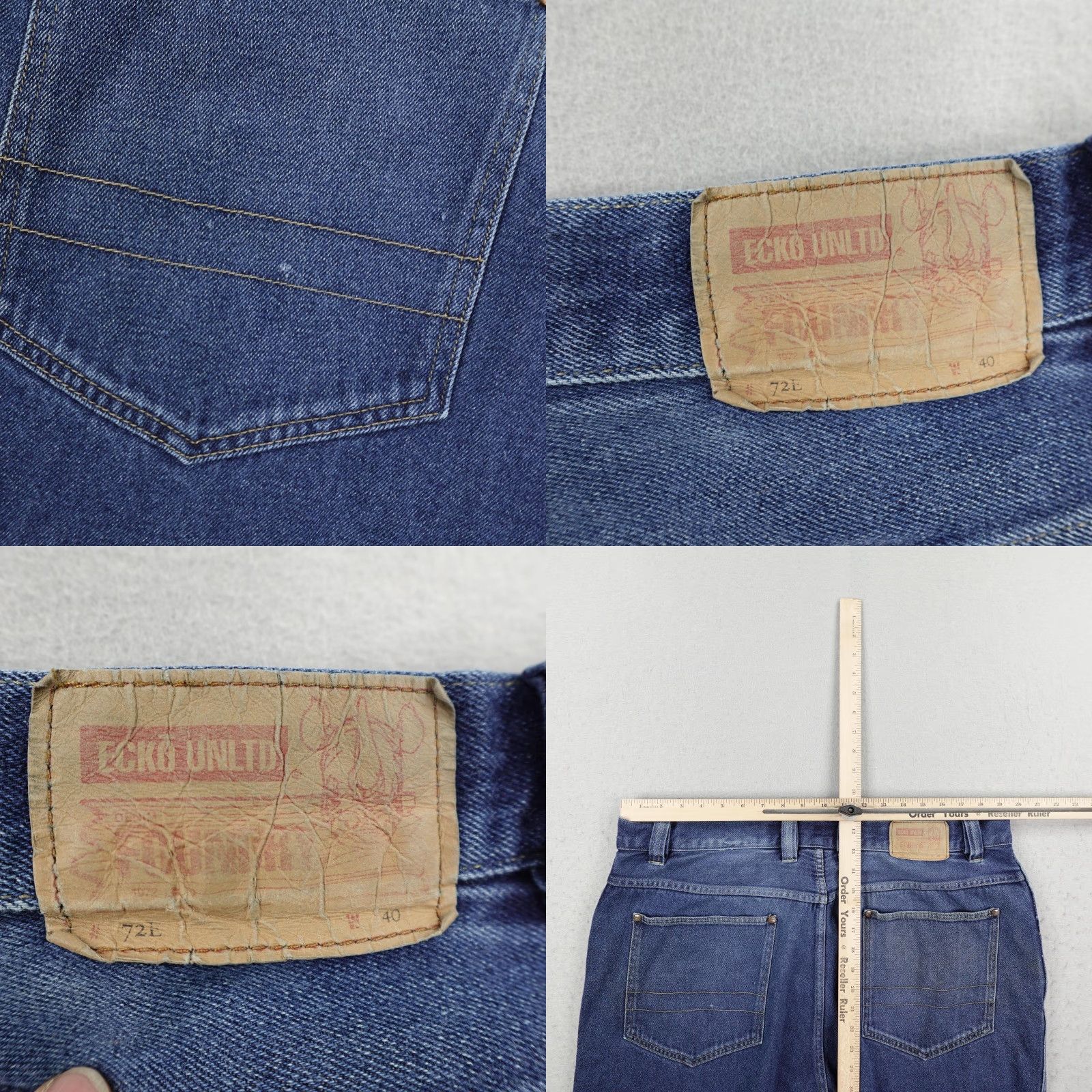 Ecko Unltd. VINTAGE Ecko Unltd Shorts Mens 40 Blue Denim Jorts Baggy Faded Hip Hop Y2K Bermuda Shorts Casual Mens Blue Denim 40 VINTAGE Size US 40 / EU 56 - 8 Thumbnail