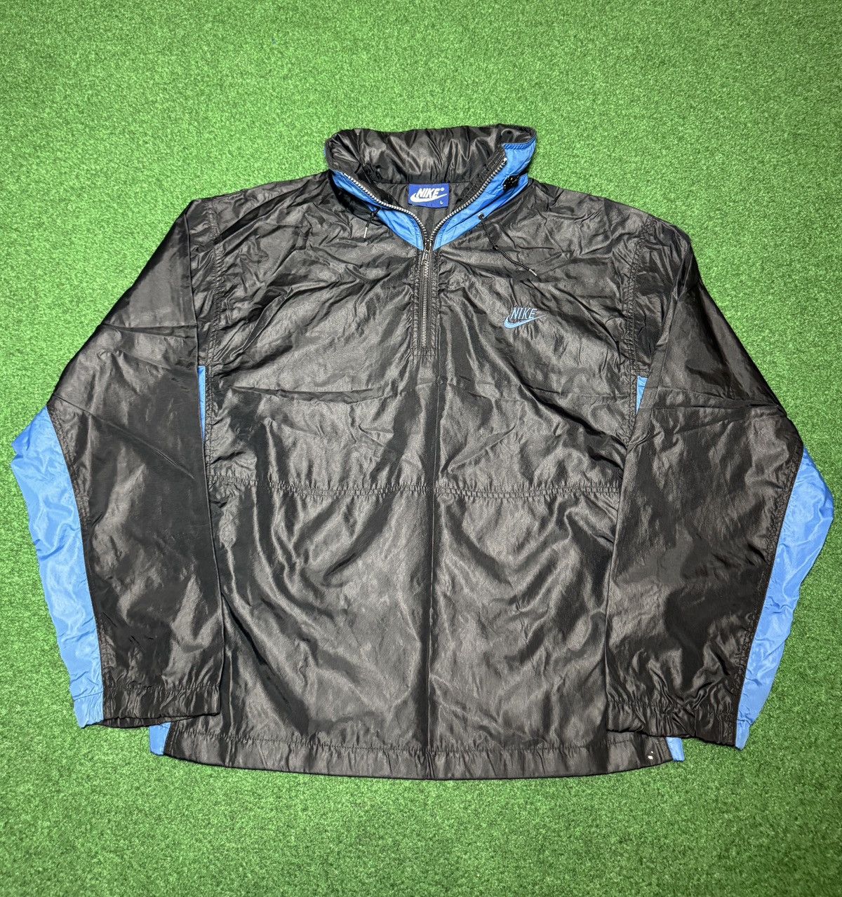 Nike Vintage Nike 90s 1/4 Zip Retro Windbreaker Jacket Size US L / EU 52-54 / 3 - 3 Thumbnail