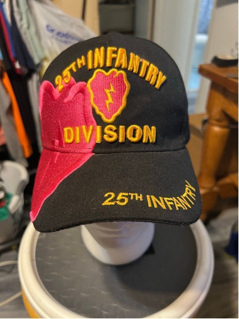 The Unbranded Brand Men's Unbranded 25th Infantry Division Black Yellow pink Hat Size ONE SIZE - 1 Thumbnail
