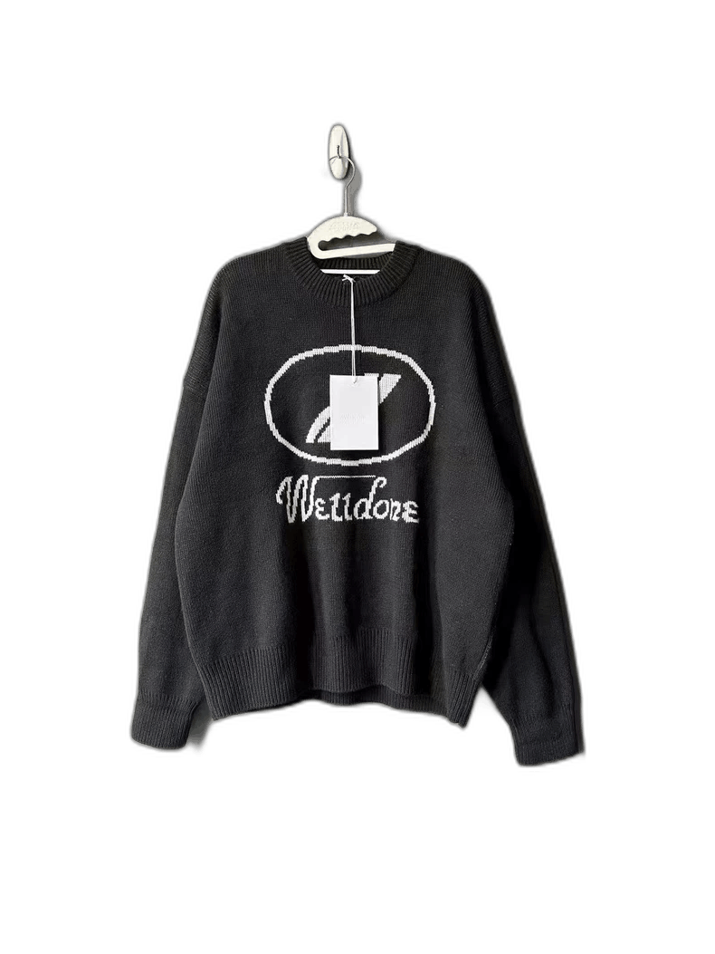 WE11DONE We11done Black Large Logo Sweater Size US S / EU 44-46 / 1 - 1 Thumbnail