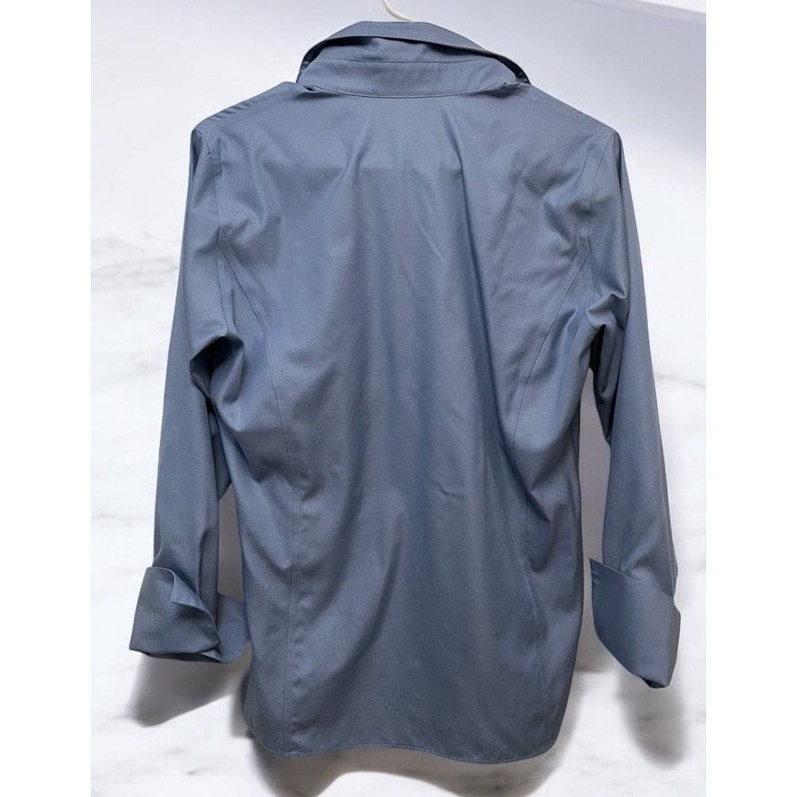 Liz Claiborne Liz Claiborne Blue Button Down Shirt Blouse Non Iron Size 4 Size S / US 4 / IT 40 - 2 Thumbnail