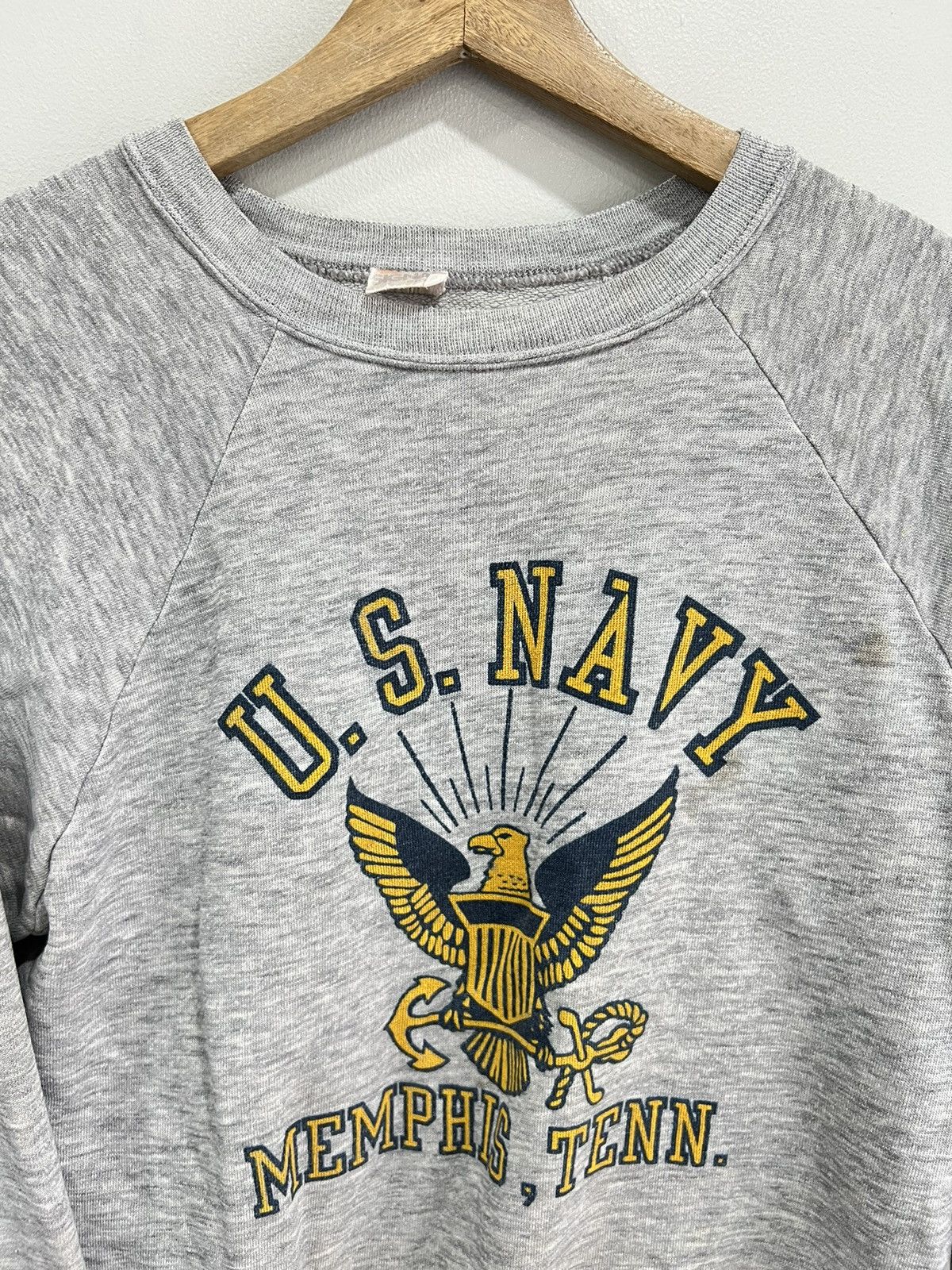 Vintage Vintage 70s 80s US Navy Memohis Tenn Sweater sweatshirt Size US S / EU 44-46 / 1 - 3 Thumbnail