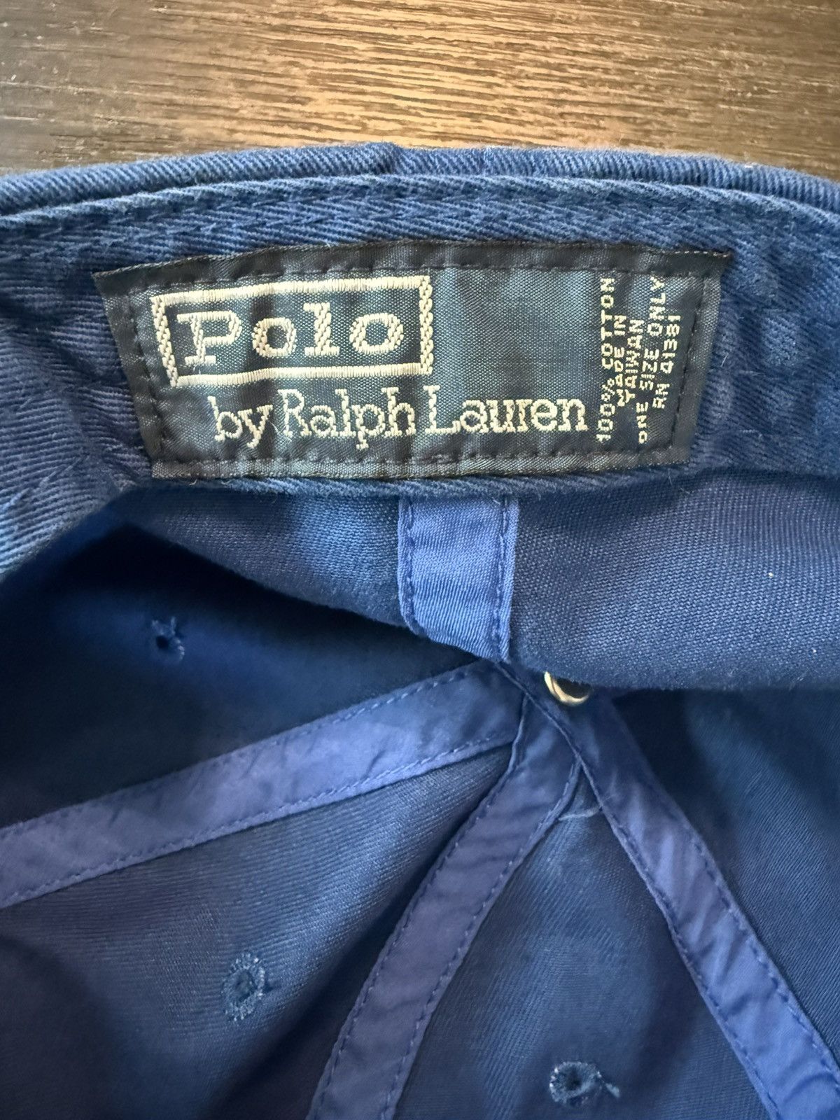 Polo Ralph Lauren Vintage Polo Ralph Lauren Blue Strapback Hat 90s Size ONE SIZE - 6 Thumbnail