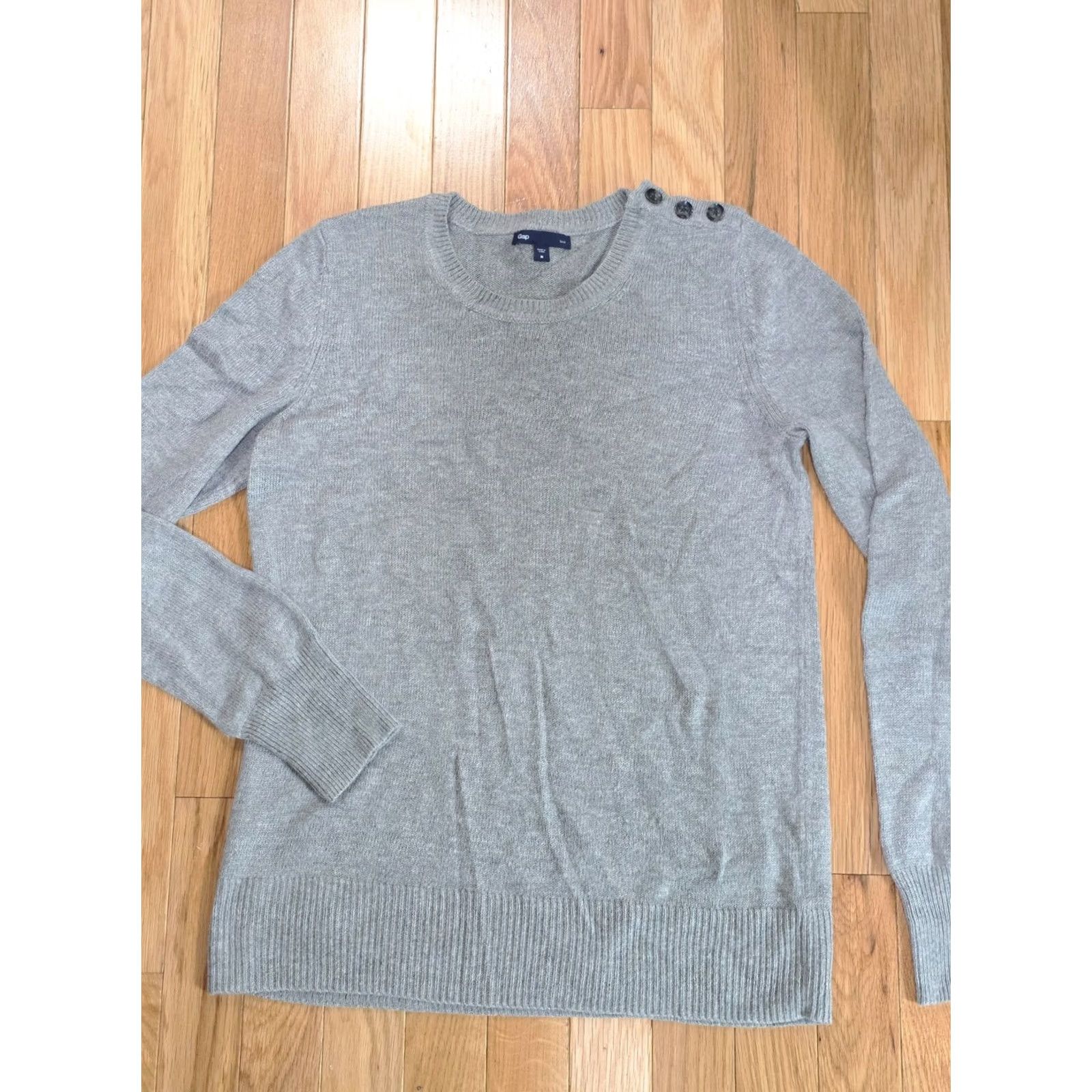 Gap Gap Luxe Pullover Sweater Women's M Gray Crew Neck Long Sleeve Knit Acrylic Size M / US 6-8 / IT 42-44 - 4 Thumbnail