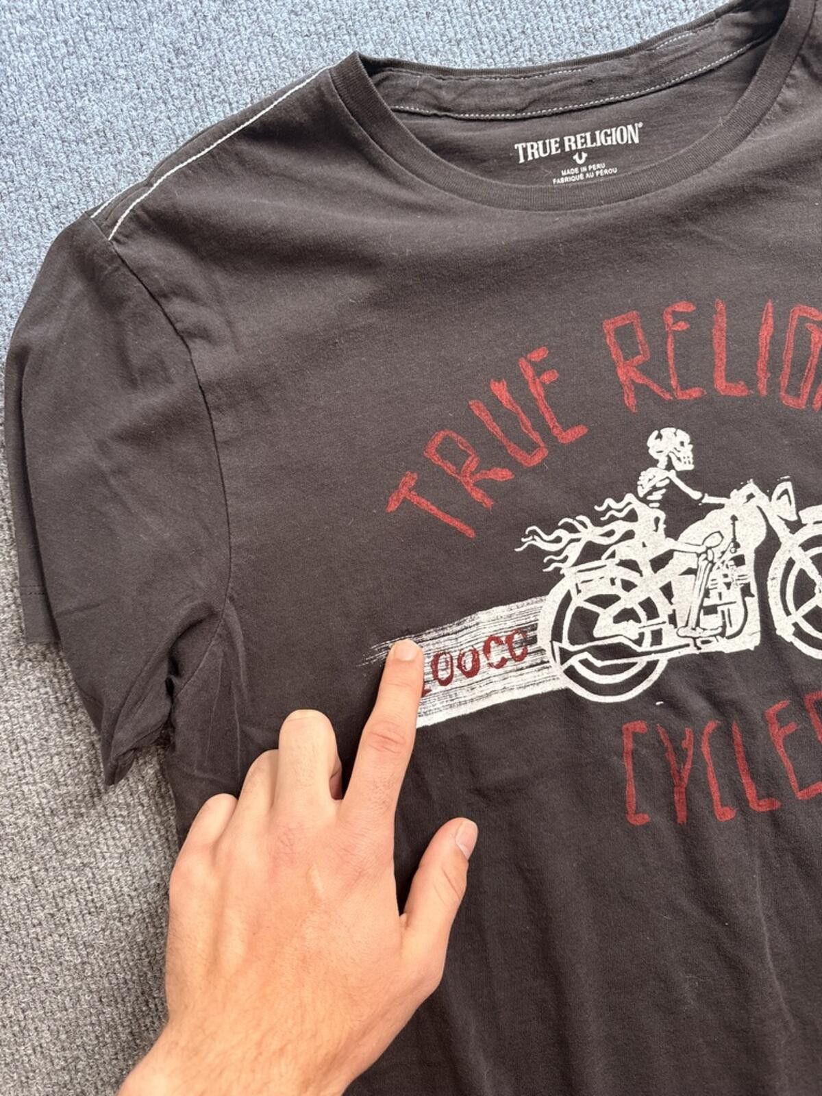 True Religion True Religion Cycles Skeleton Tshirt Mens M Gray Size US M / EU 48-50 / 2 - 5 Thumbnail