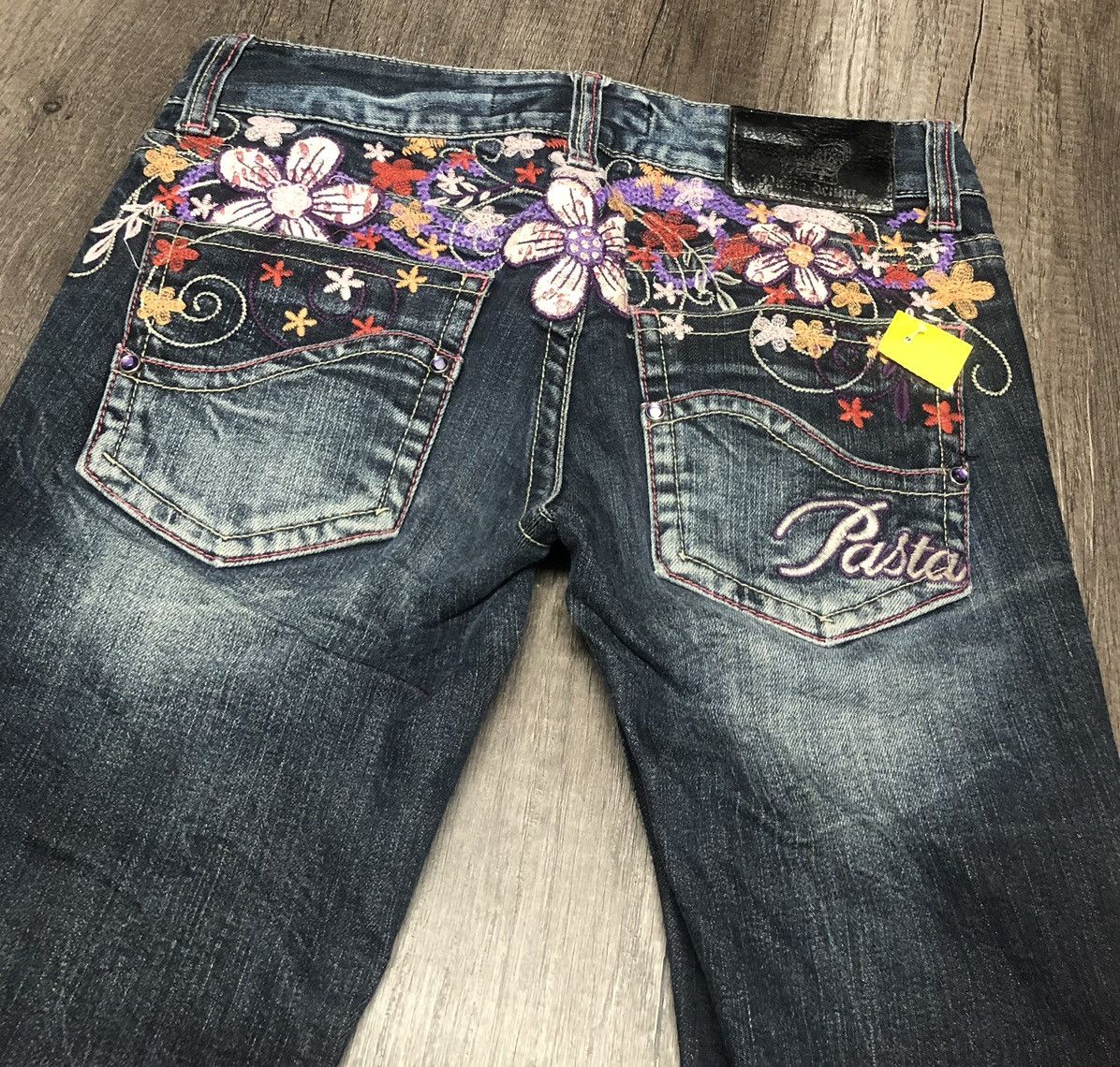 Japanese Brand Pasta Denim Jeans Flower Patch Size 29" - 1 Thumbnail