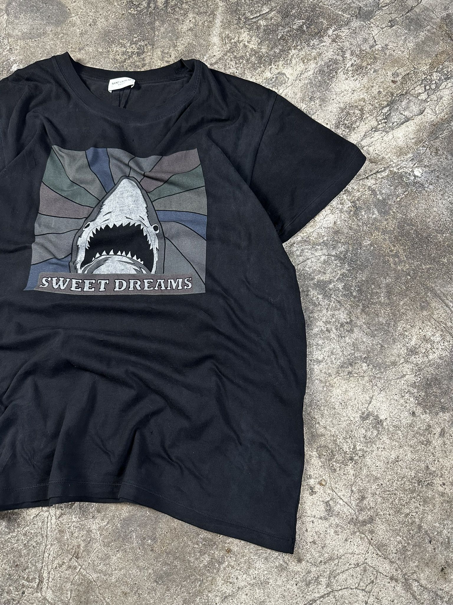 Hedi Slimane × Saint Laurent Paris Saint Laurent Paris Sweet Dreams Shark T-shirt Hedi Slimane Size US L / EU 52-54 / 3 - 3 Thumbnail