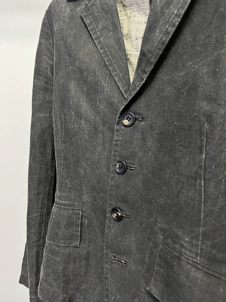 Y's Y's Worn lace-up linen blazer jacket Size US S / EU 44-46 / 1 - 8 Thumbnail