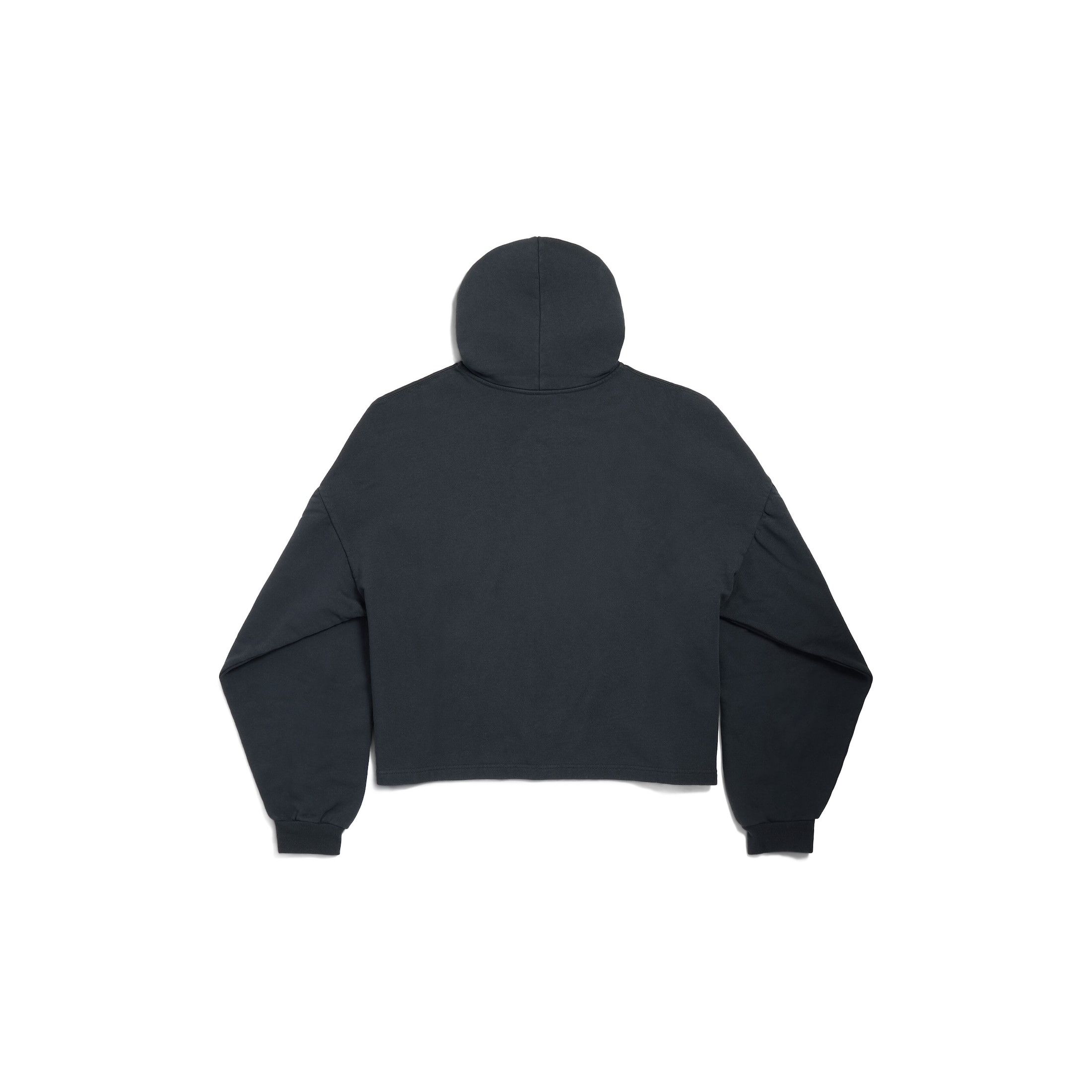 Balenciaga o1bcso1str0326 Nano BB Cropped Hoodie in Black Size S / US 4 / IT 40 - 2 Thumbnail