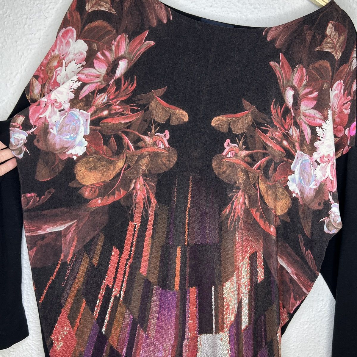 Just Cavalli Roberto Cavalli Blouse Top Floral Print Long Sleeve Mesh Top Size M / US 6-8 / IT 42-44 - 5 Thumbnail