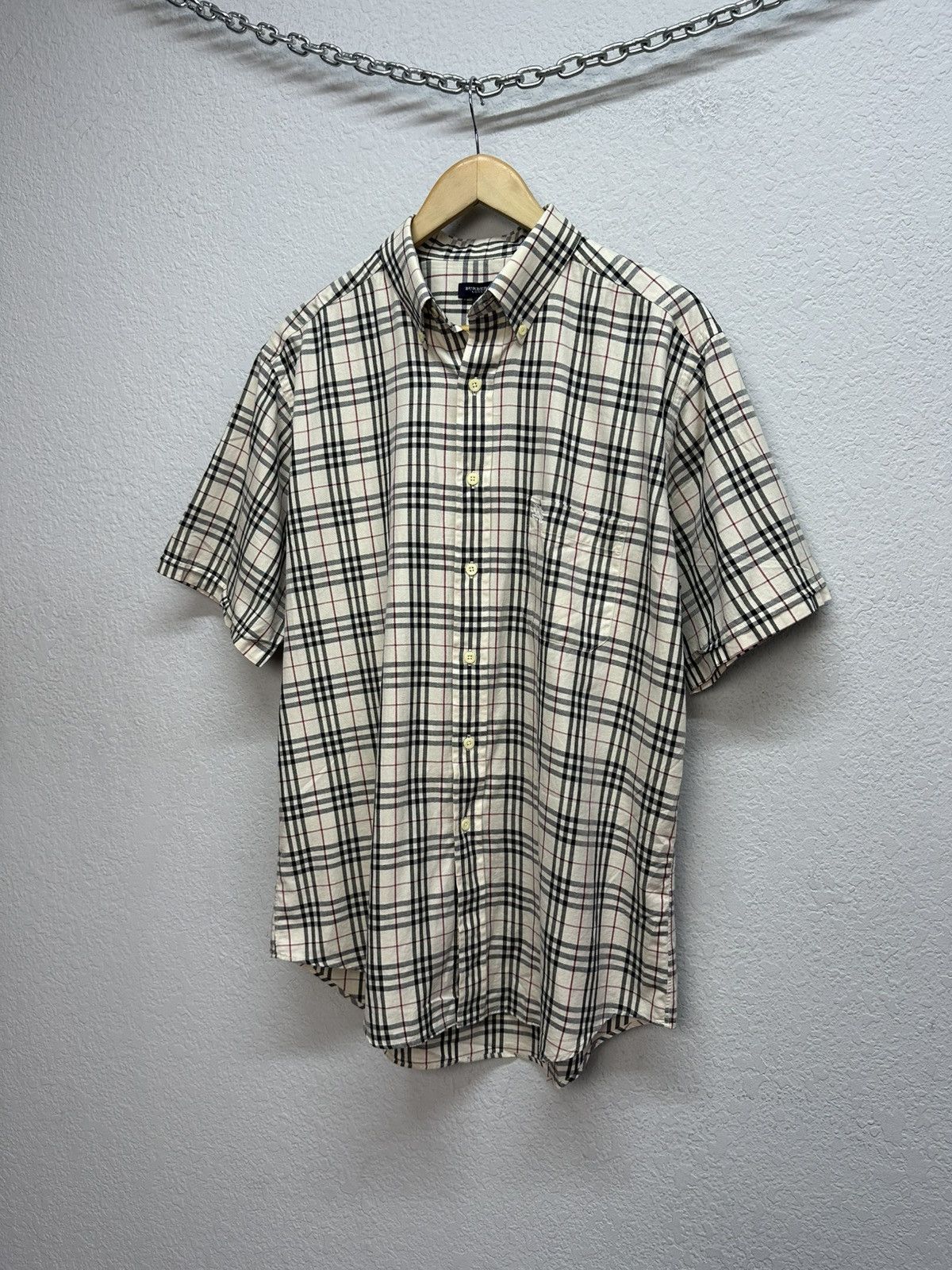 Burberry Vintage Burberry Nova Check Button Up Shirt Short Sleeve Y2K Size US L / EU 52-54 / 3 - 3 Thumbnail