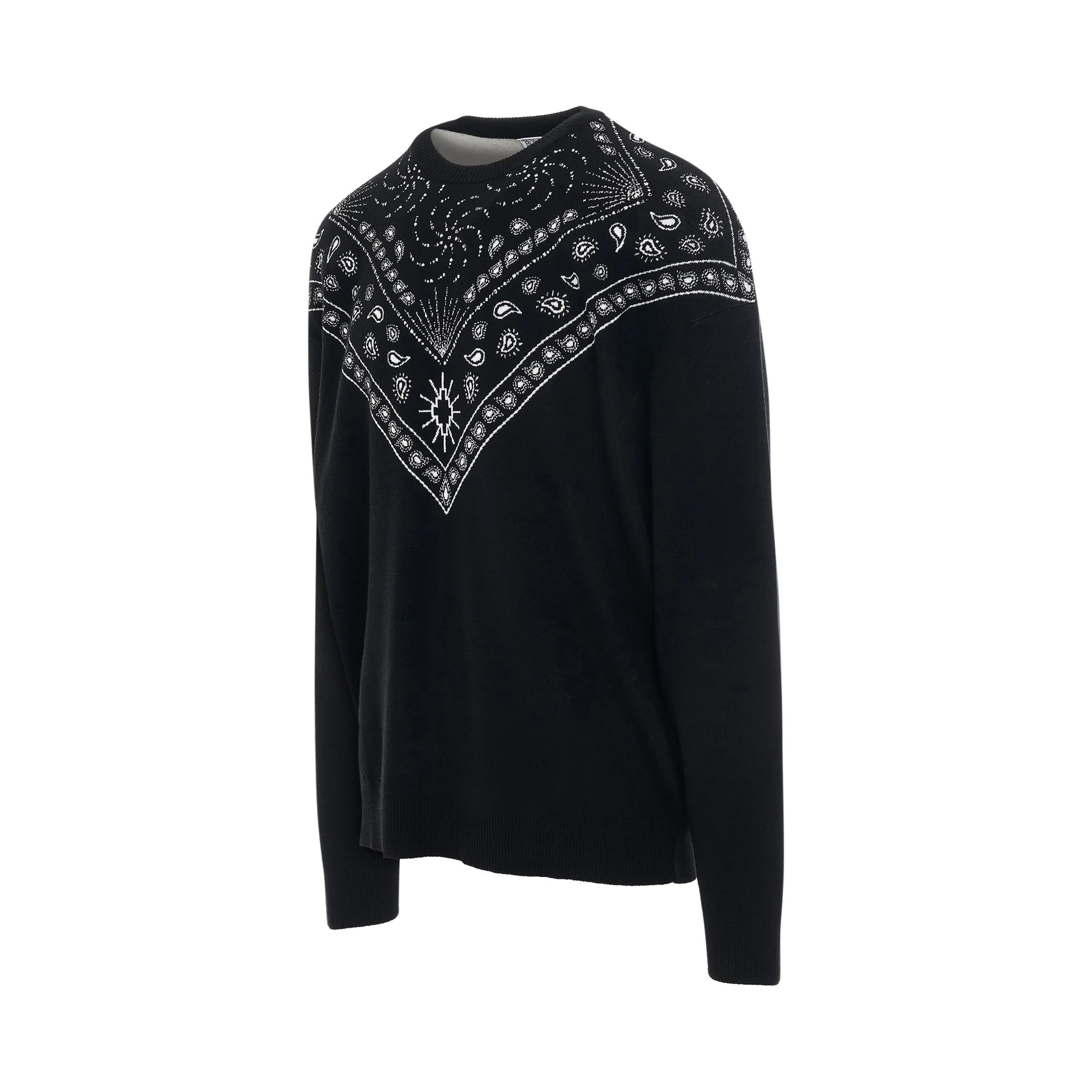 Marcelo Burlon o1mris0824 Crew Sweater in Black/White Size US S / EU 44-46 / 1 - 2 Thumbnail