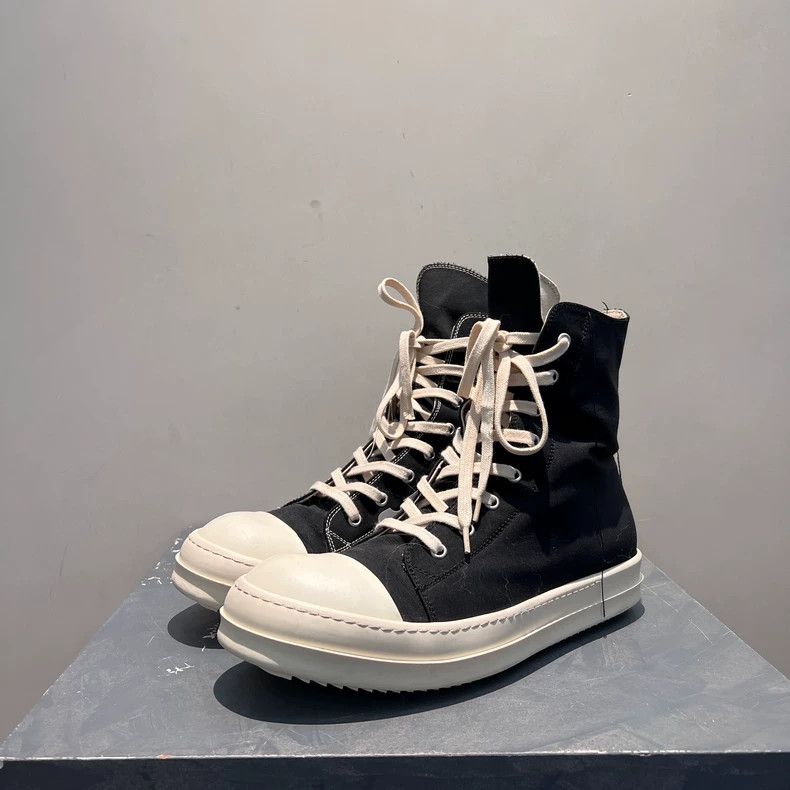 Rick Owens Rick Owens Nylon high-top fringed large Converse board shoe Size US 10.5 / EU 43-44 - 1 Thumbnail