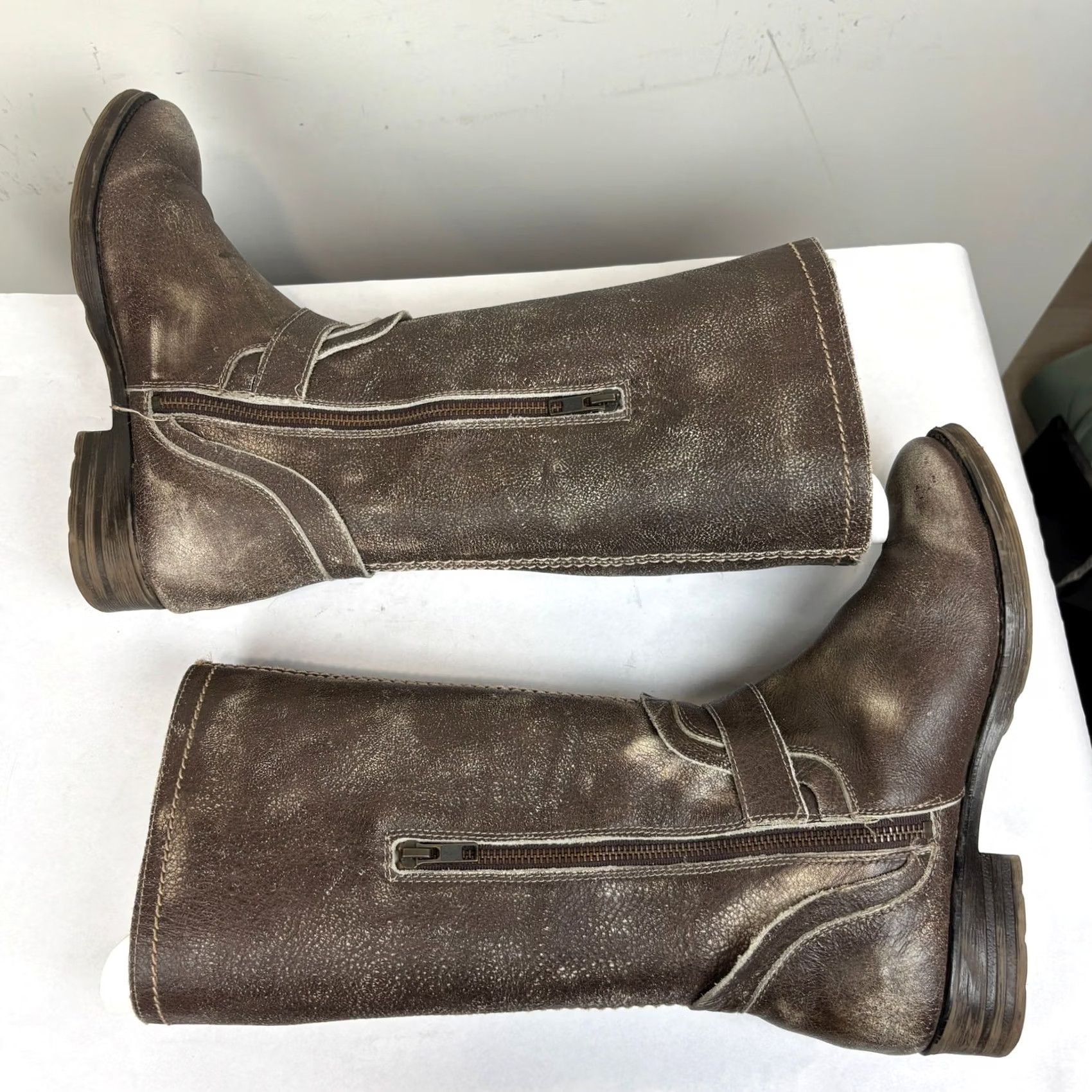 Bed Stu Bed Stu Token Motorcycle Hi Boots Women 8.5 Brown Leather Biker Preowned Women 8.5 Size US 9 / IT 39 - 7 Thumbnail