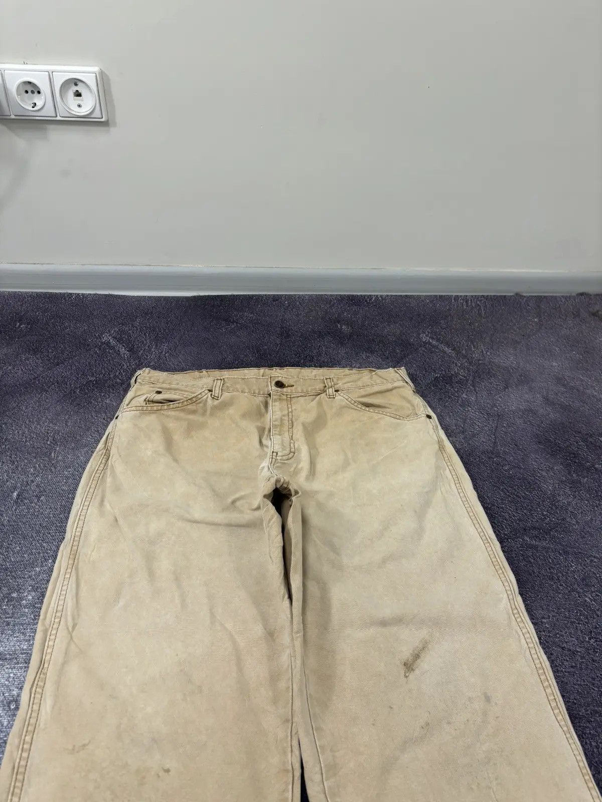 Dickies × Vintage Vintage Dickies Skate Faded Cream Hype Baggy Pants Size US 36 / EU 52 - 10 Thumbnail