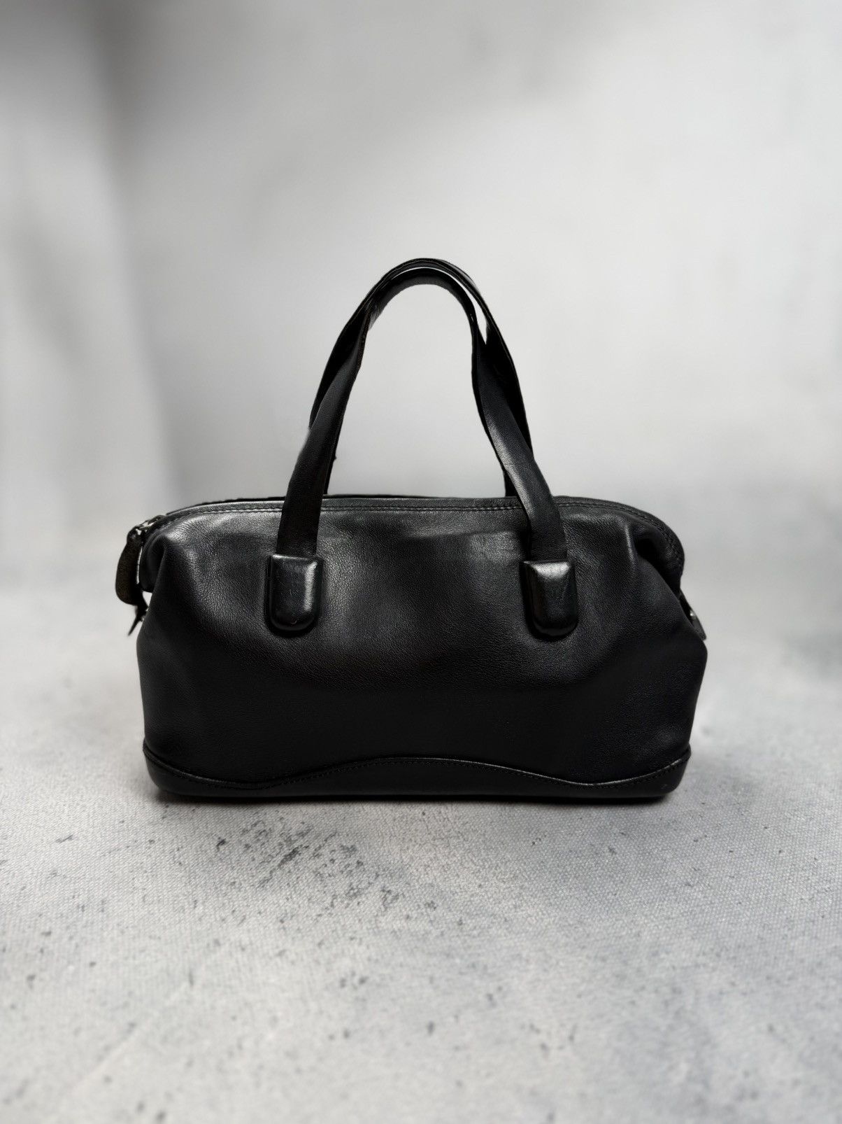 Other Plinio Visona Black Italian Leather Mini Boston Satchel Bag Size ONE SIZE - 1 Thumbnail
